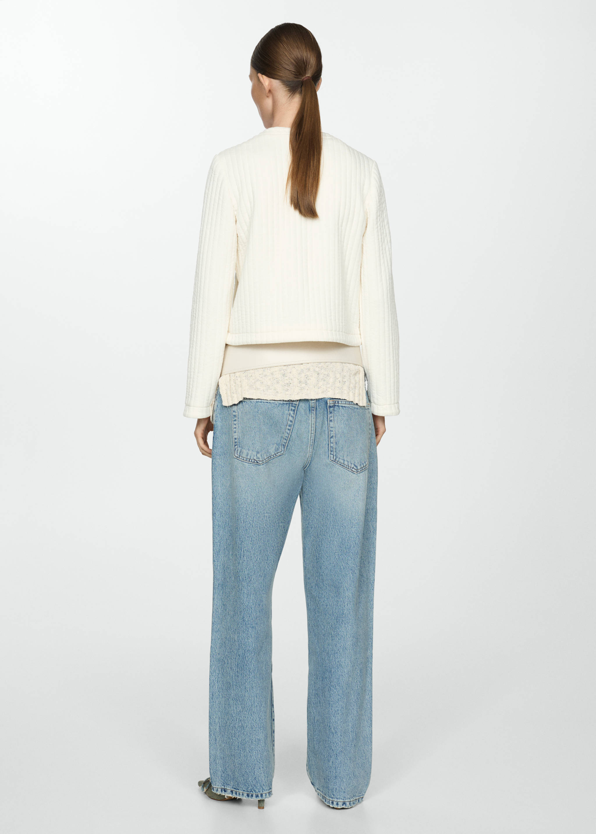 Pocket textured jacket - Reverse of the article