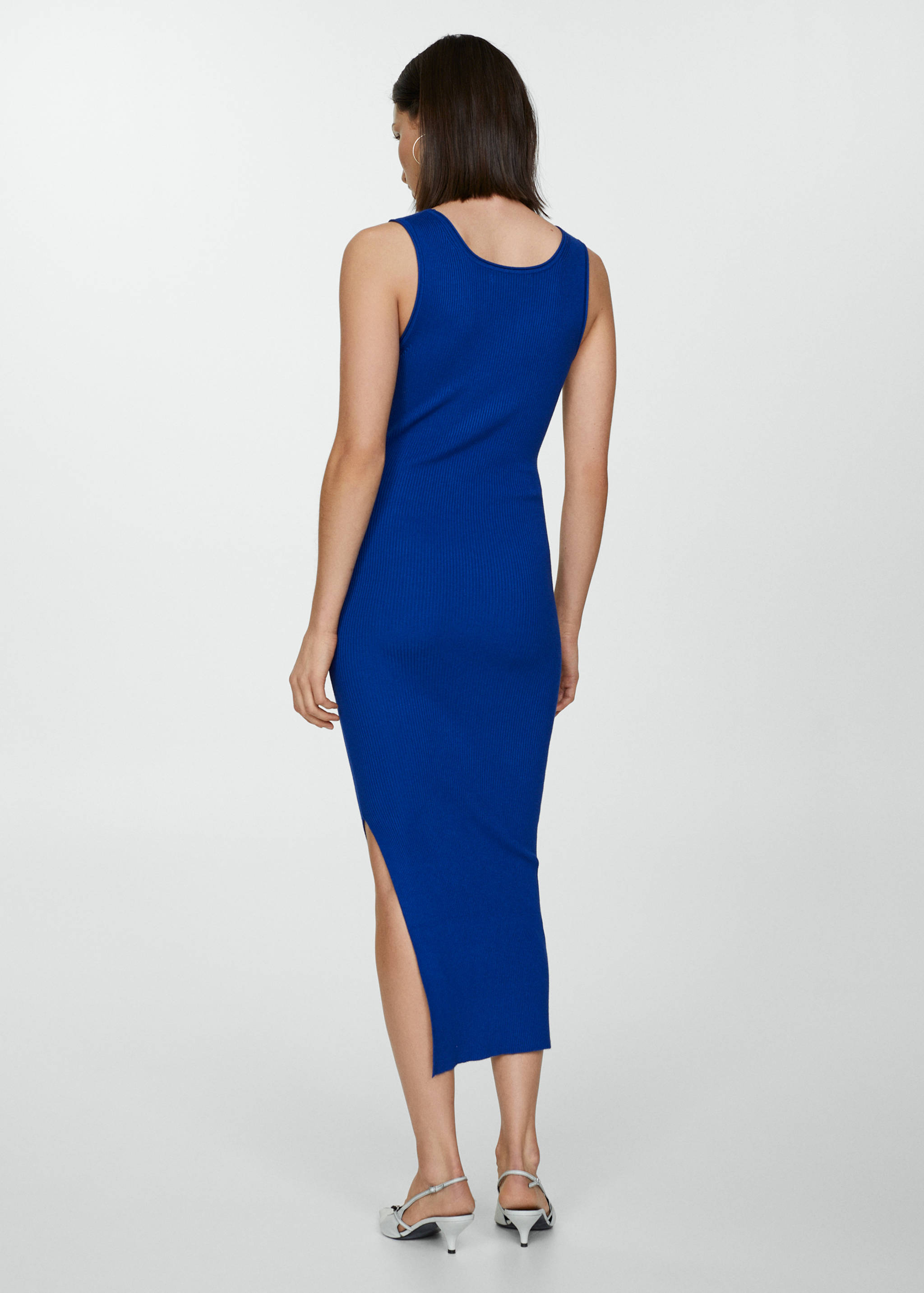 Vestido largo canalé - Reverso del artículo