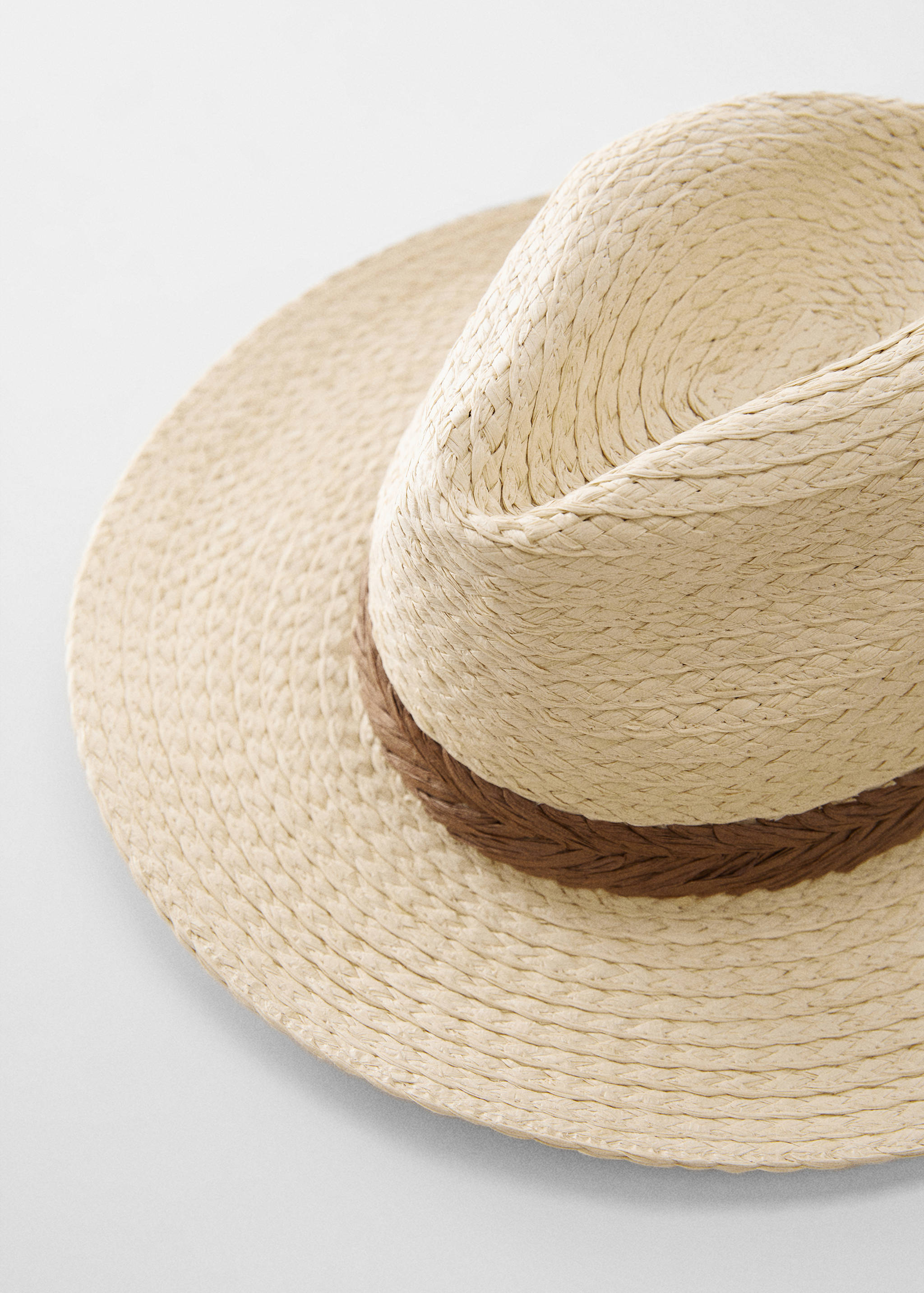Sombrero trenzado cinta - Plano medio
