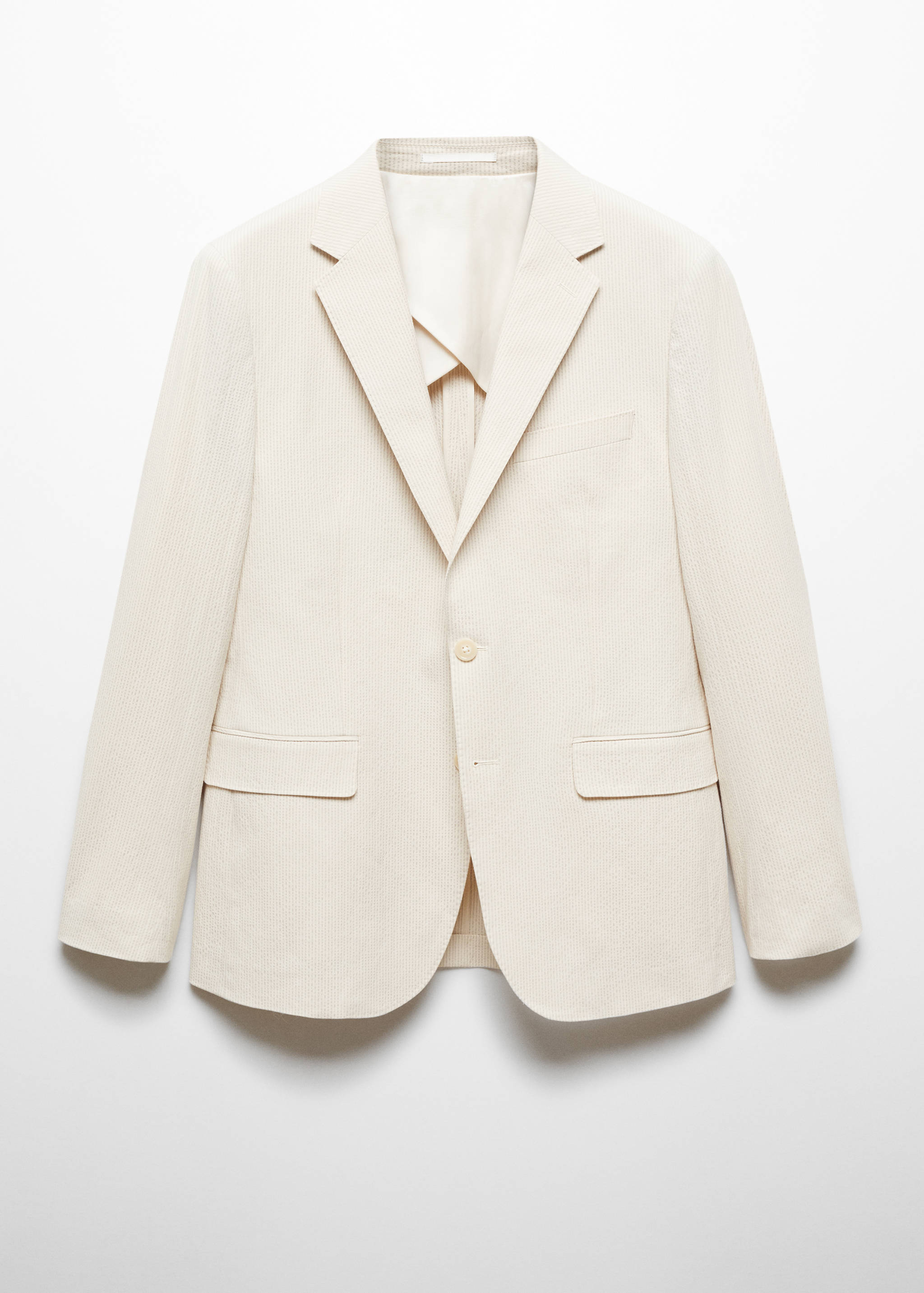 Americana de traje slim fit algodón seersucker rayas - Artículo sin modelo