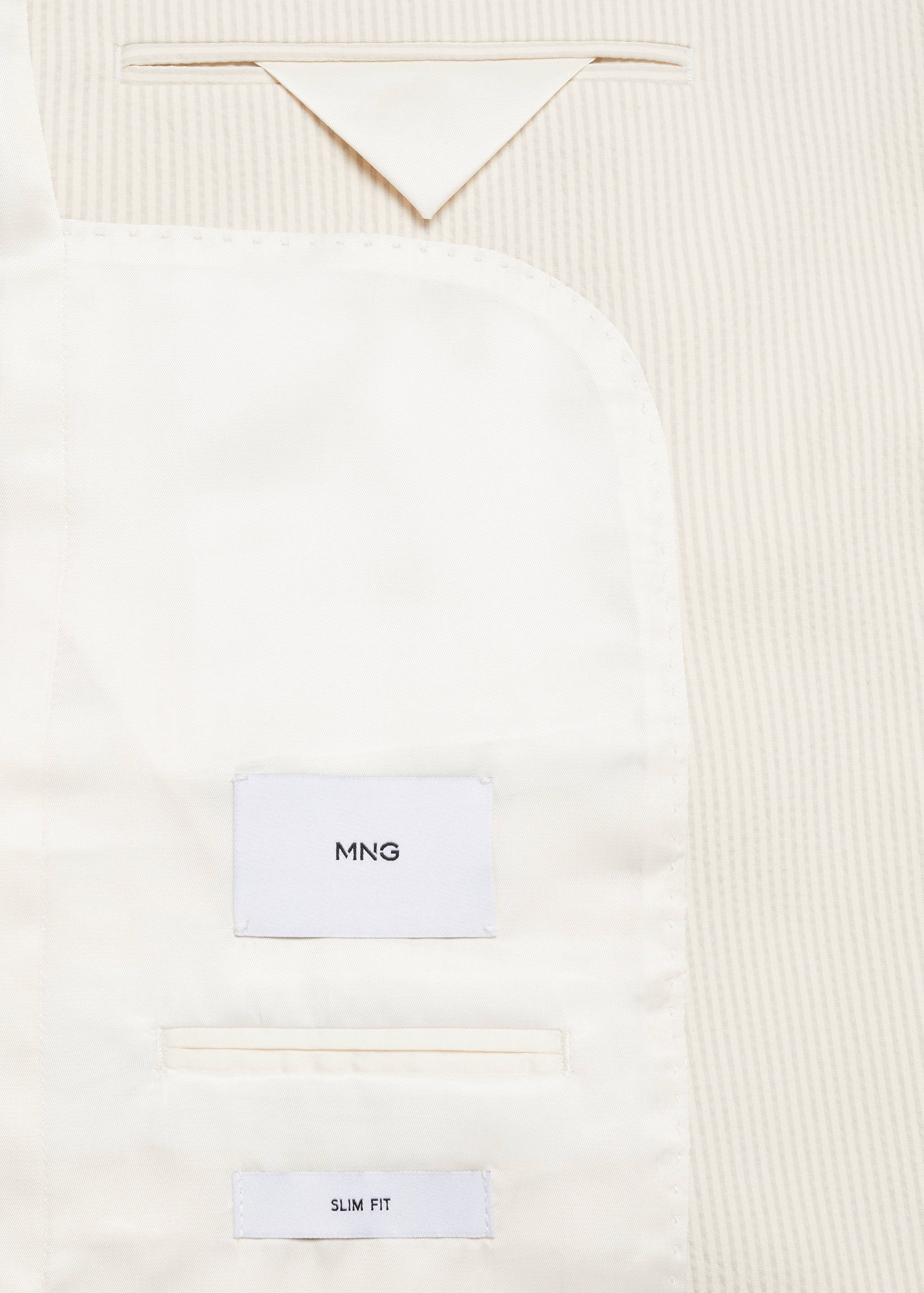 Americana de traje slim fit algodón seersucker rayas - Detalle del artículo 8