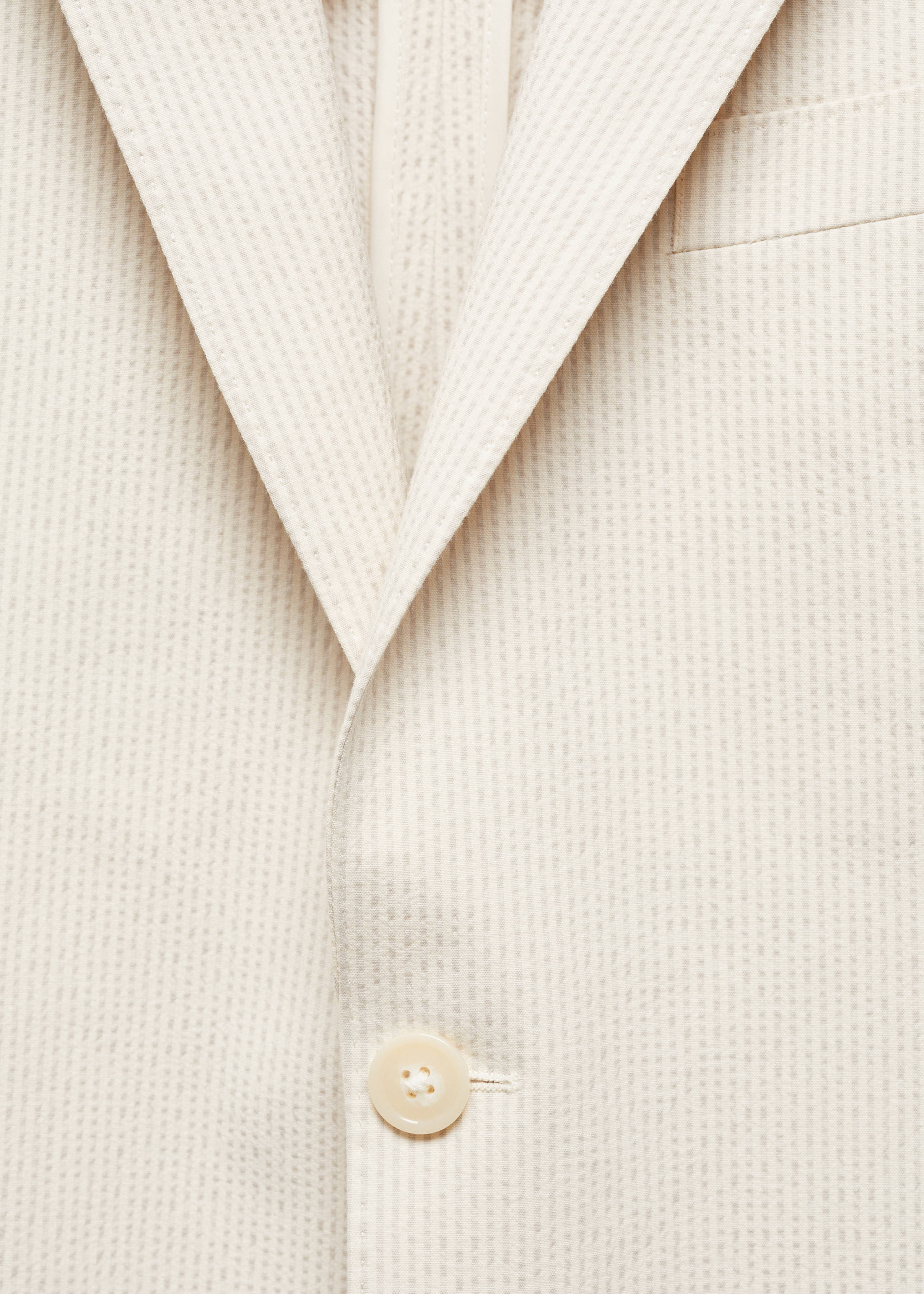 Americana de traje slim fit algodón seersucker rayas - Detalle del artículo 0