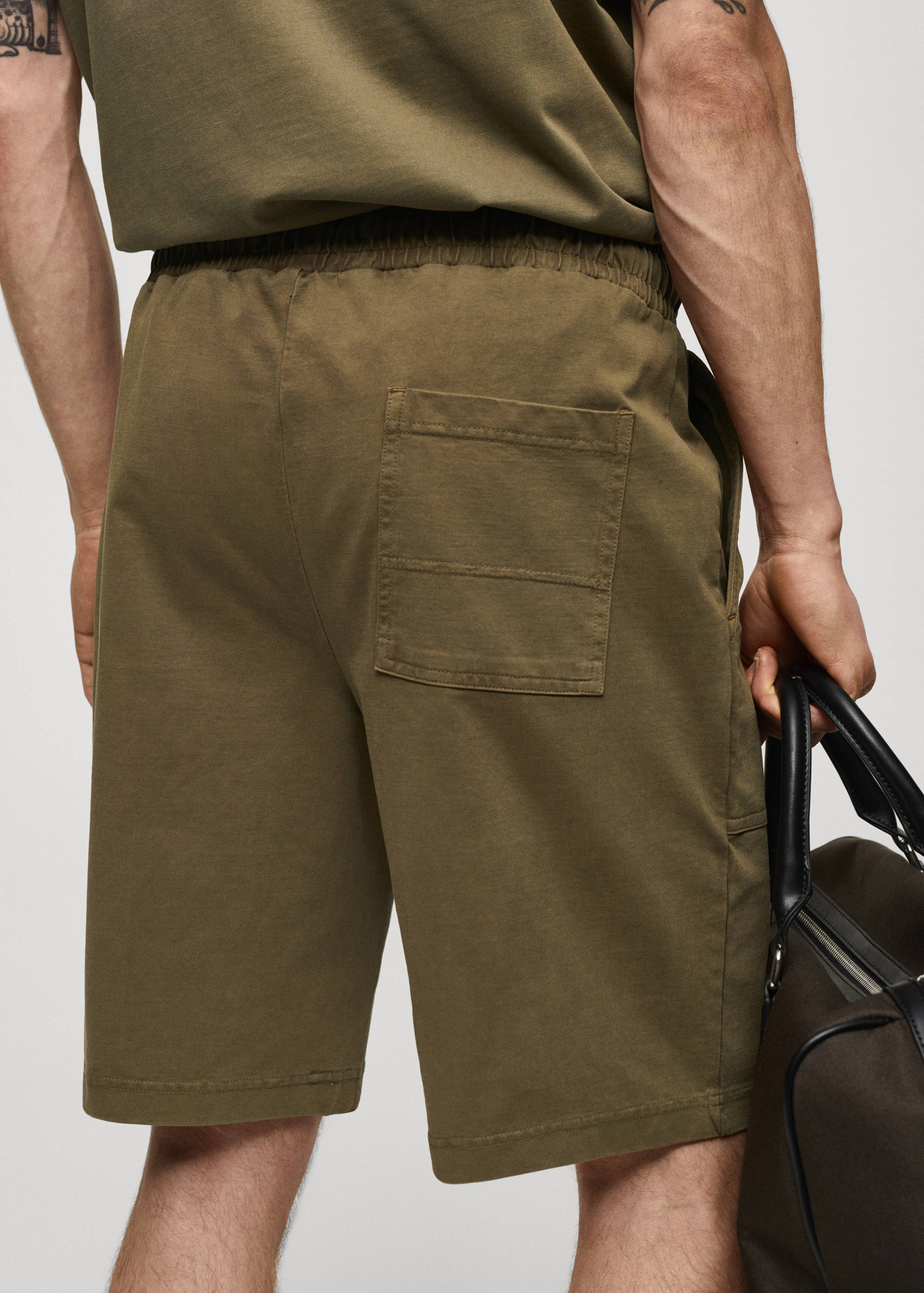100% cotton bermuda shorts with drawstring - Details of the article 4