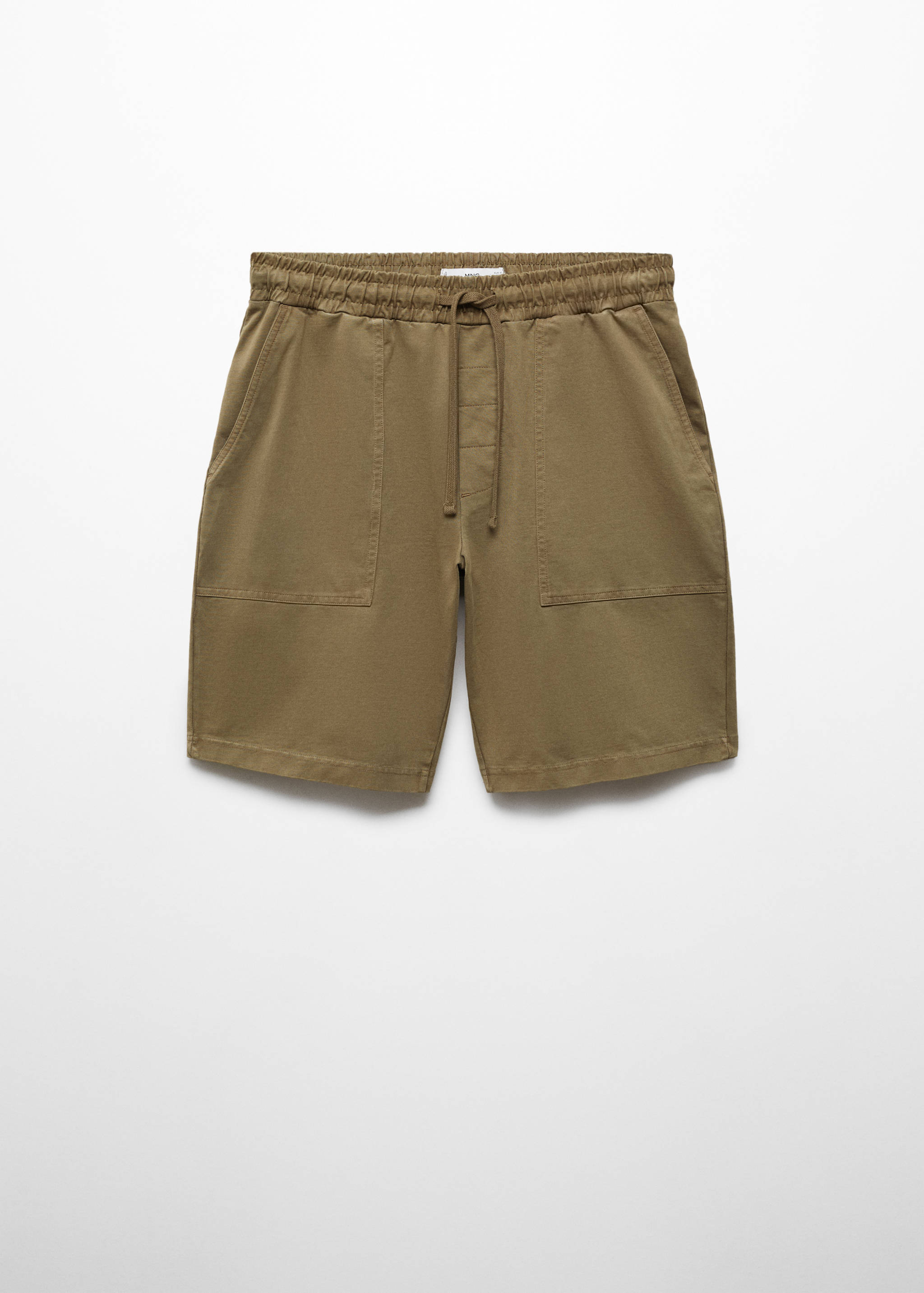 100% cotton bermuda shorts with drawstring - Article without model