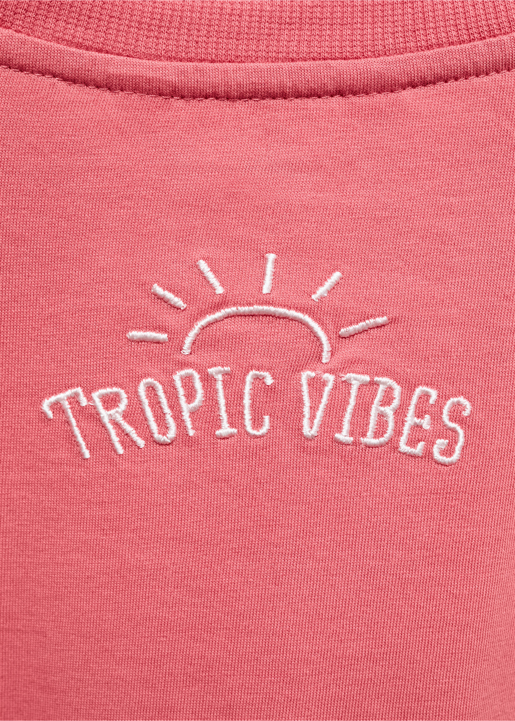 Surf printed t-shirt - Details of the article 0, Coral Red. Ref: 67057711-00.