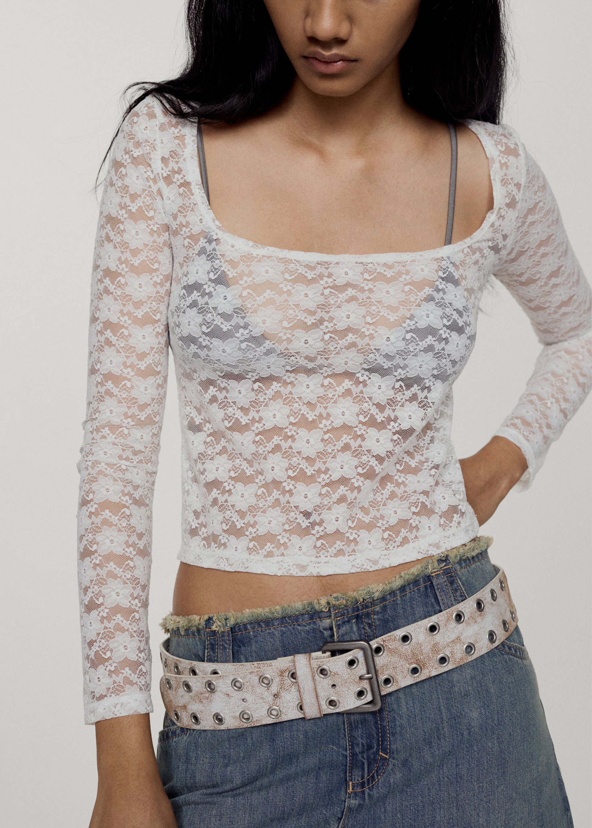 Floral lace top - Details of the article 6