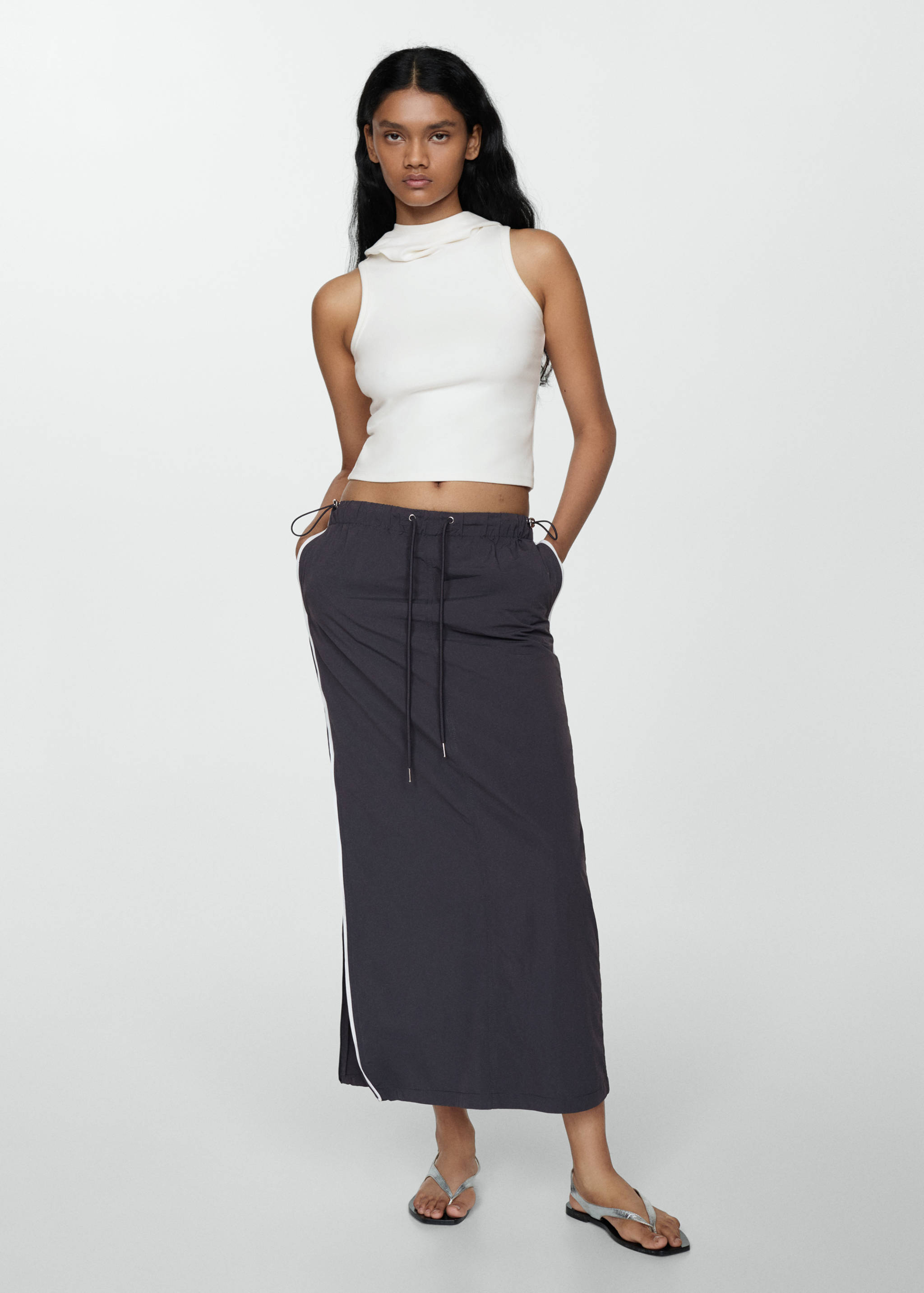 Jupe parachute fermeture Éclair latérale - Plan général