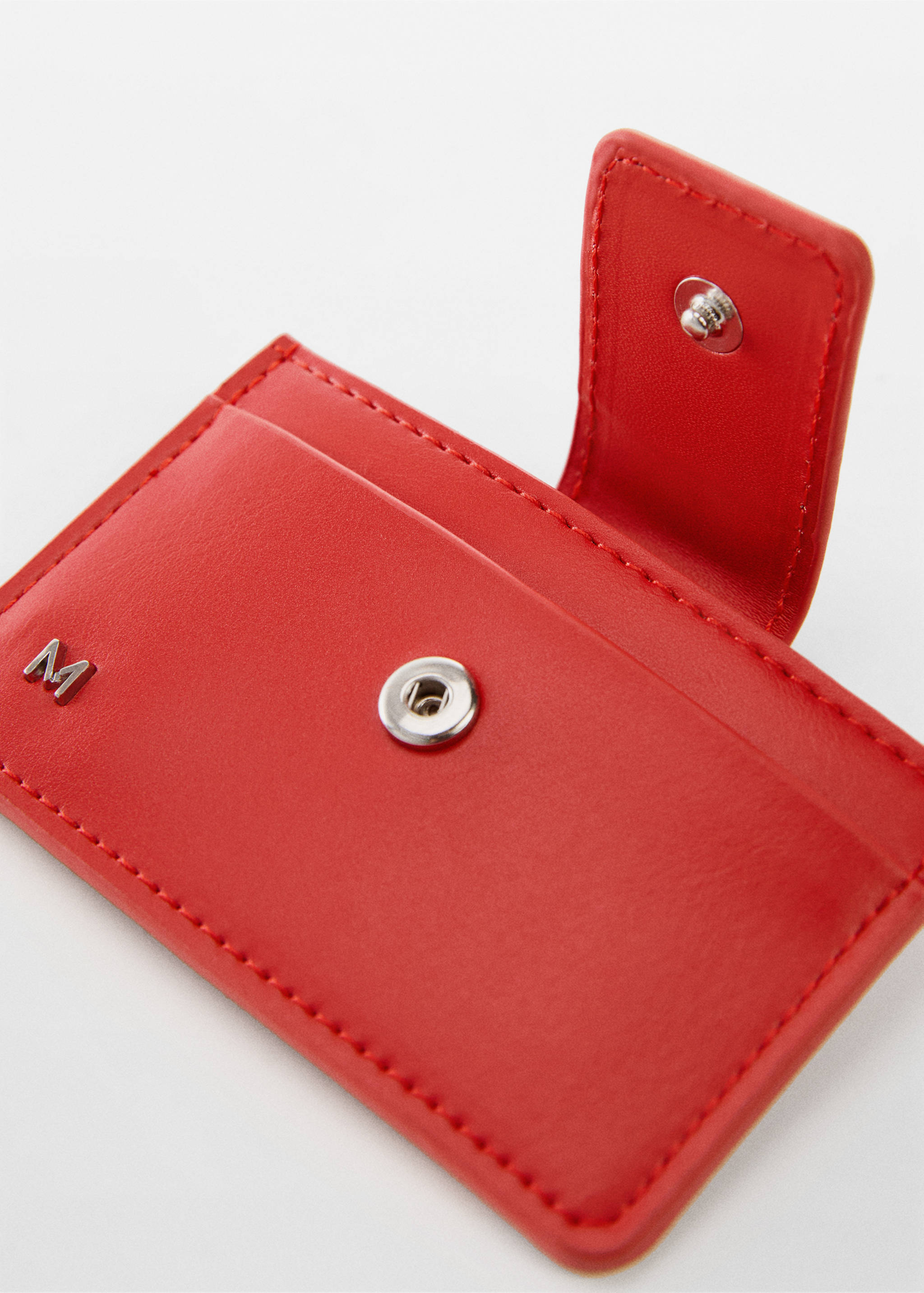 Card holder with flap and logo - Medium plane