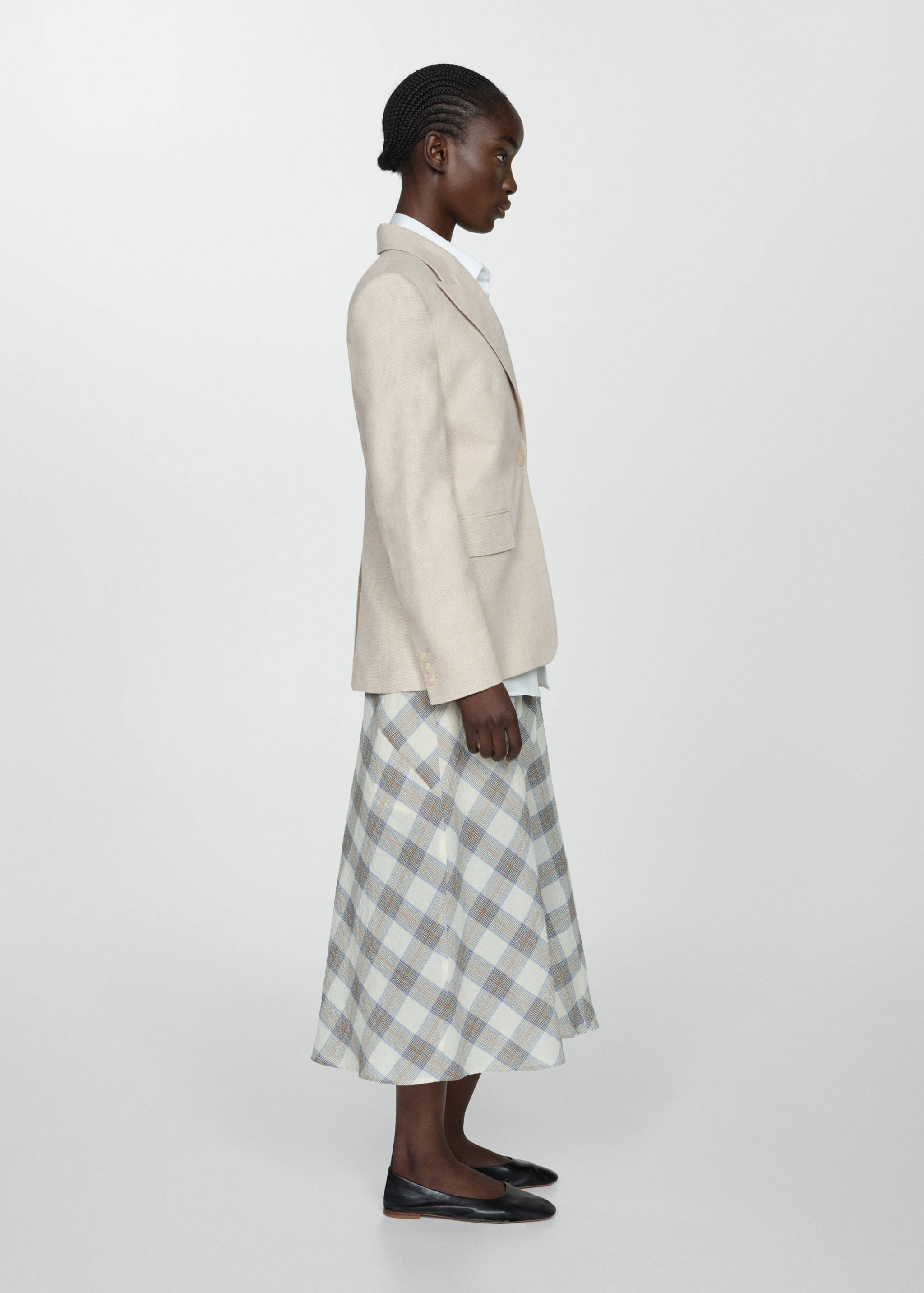 Houndstooth linen jacket - Details of the article 2