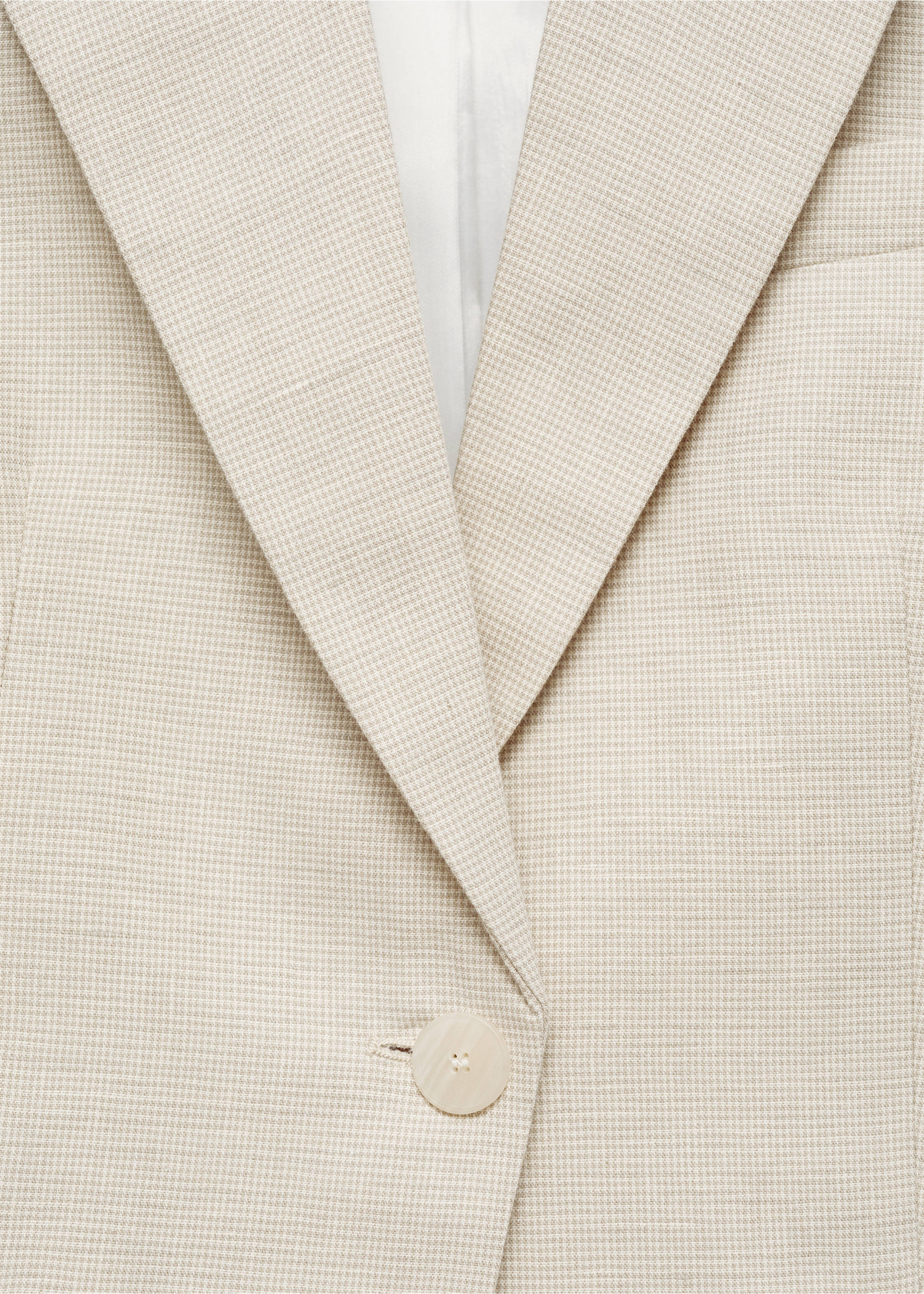 Houndstooth linen jacket - Details of the article 8, Brown. Ref: 67057926-00.