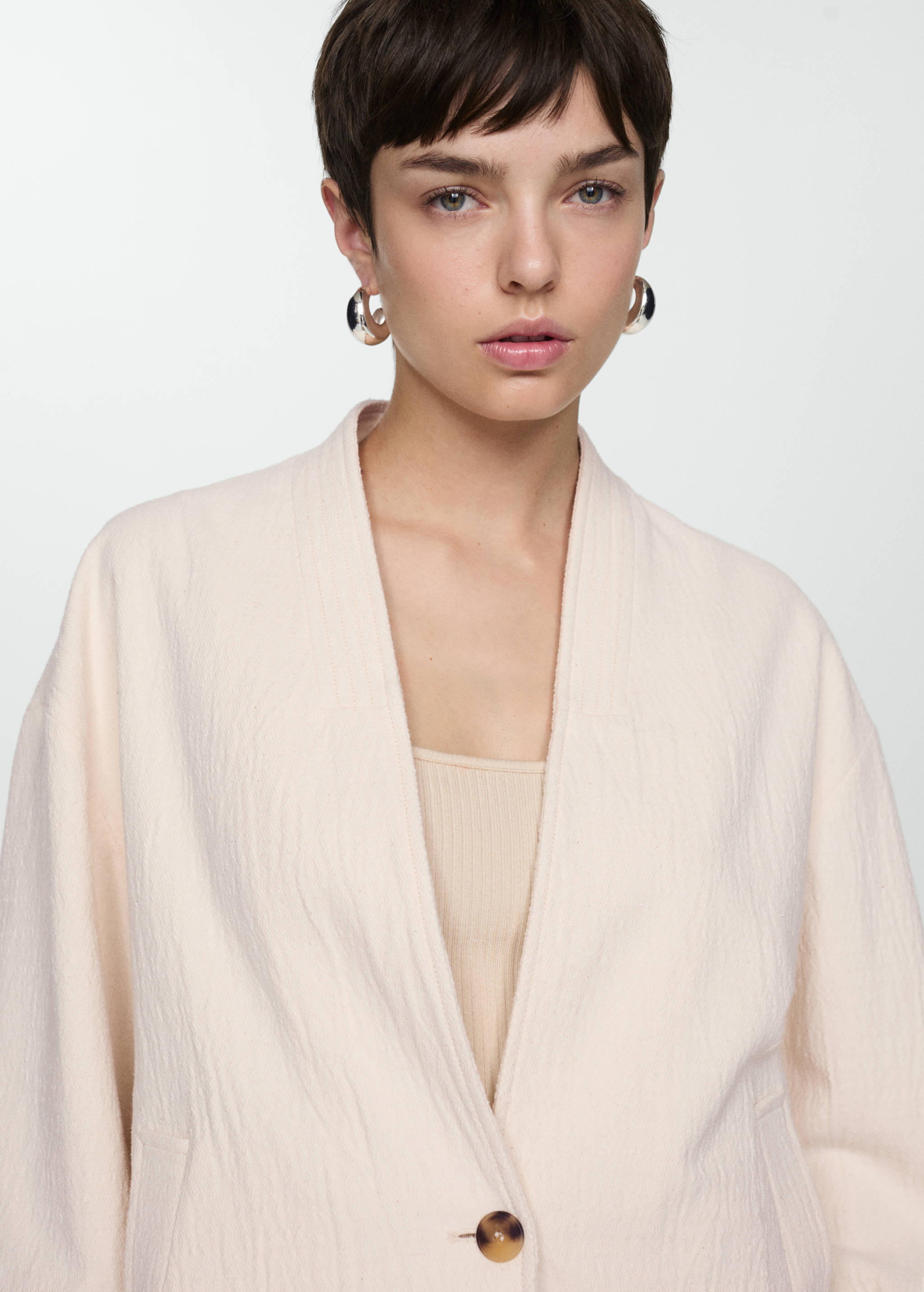 Baumwolljacke mit V-Ausschnitt - Detail des Artikels 1