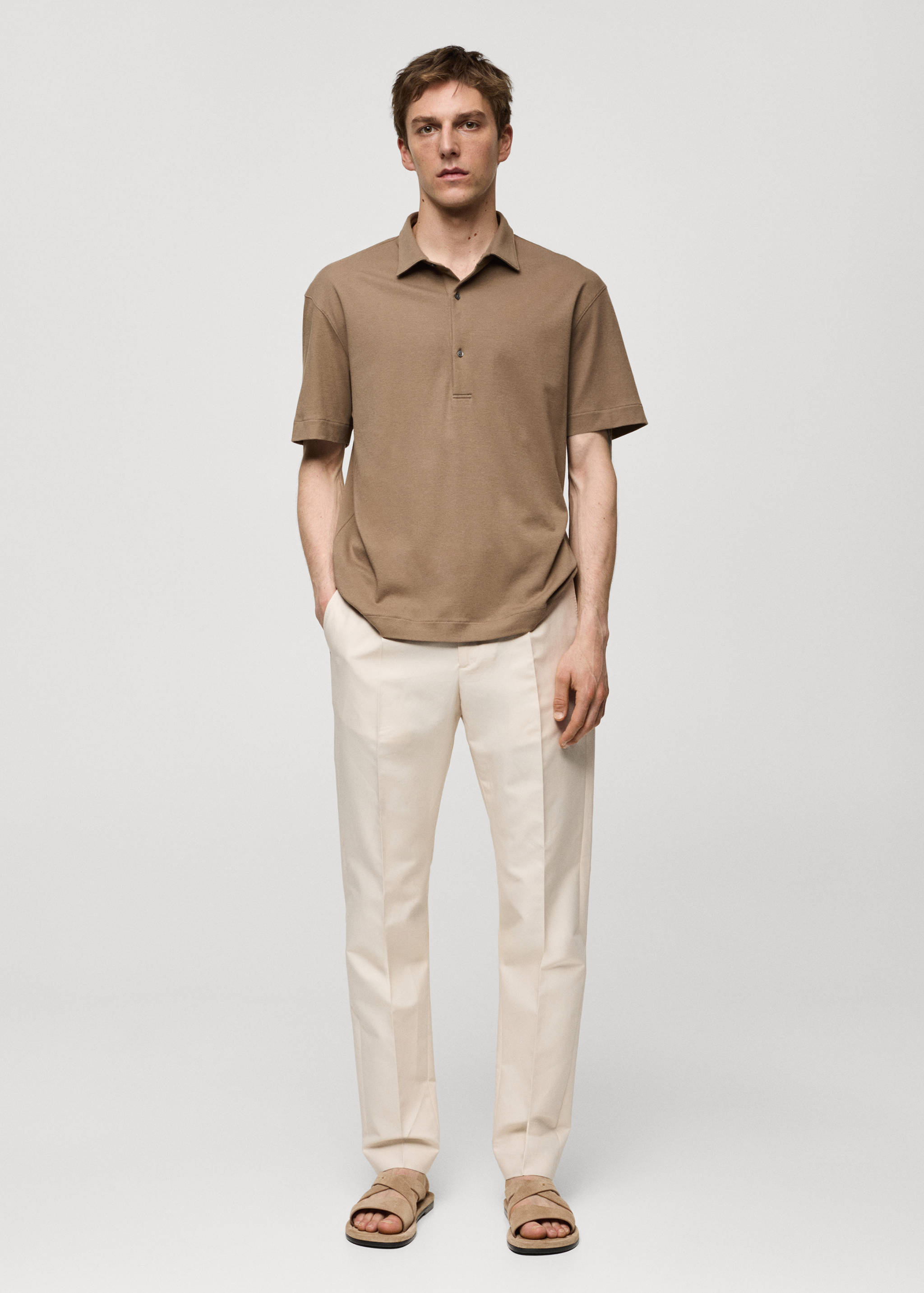 Polo slim-fit 100 % coton - Plan général