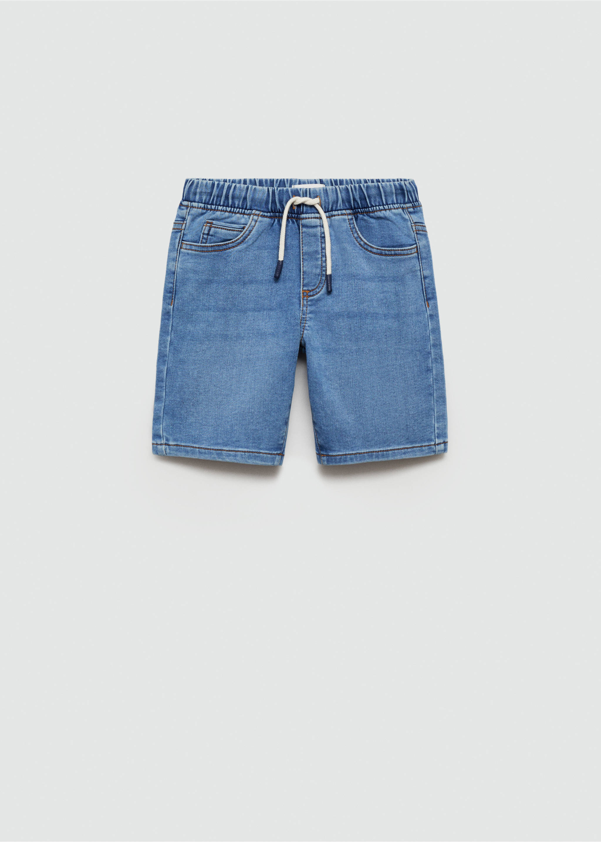 Bermudy denim s elastickým pasem - Zboží bez modelu, Středně modrá. Ref: 67058271-00.