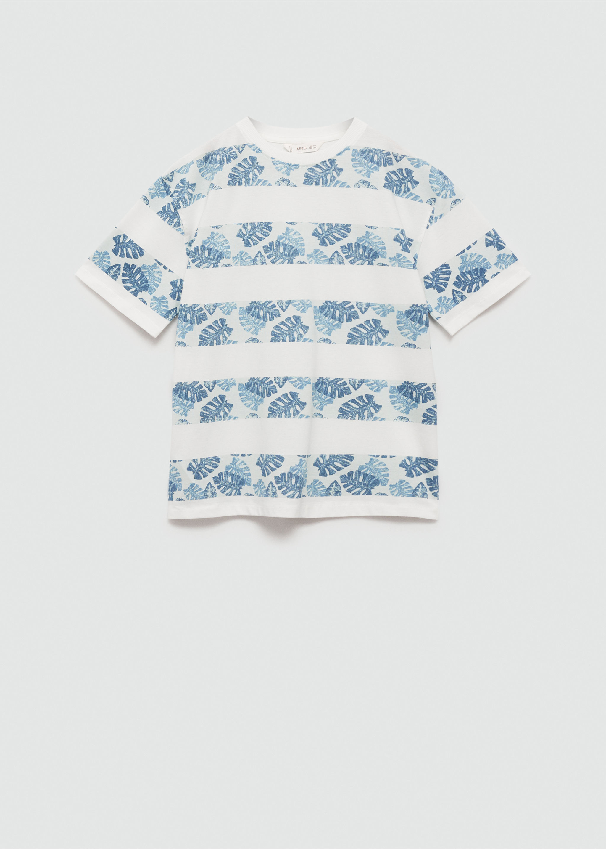 T-Shirt mit Blattaufdruck - Artikel ohne Model
