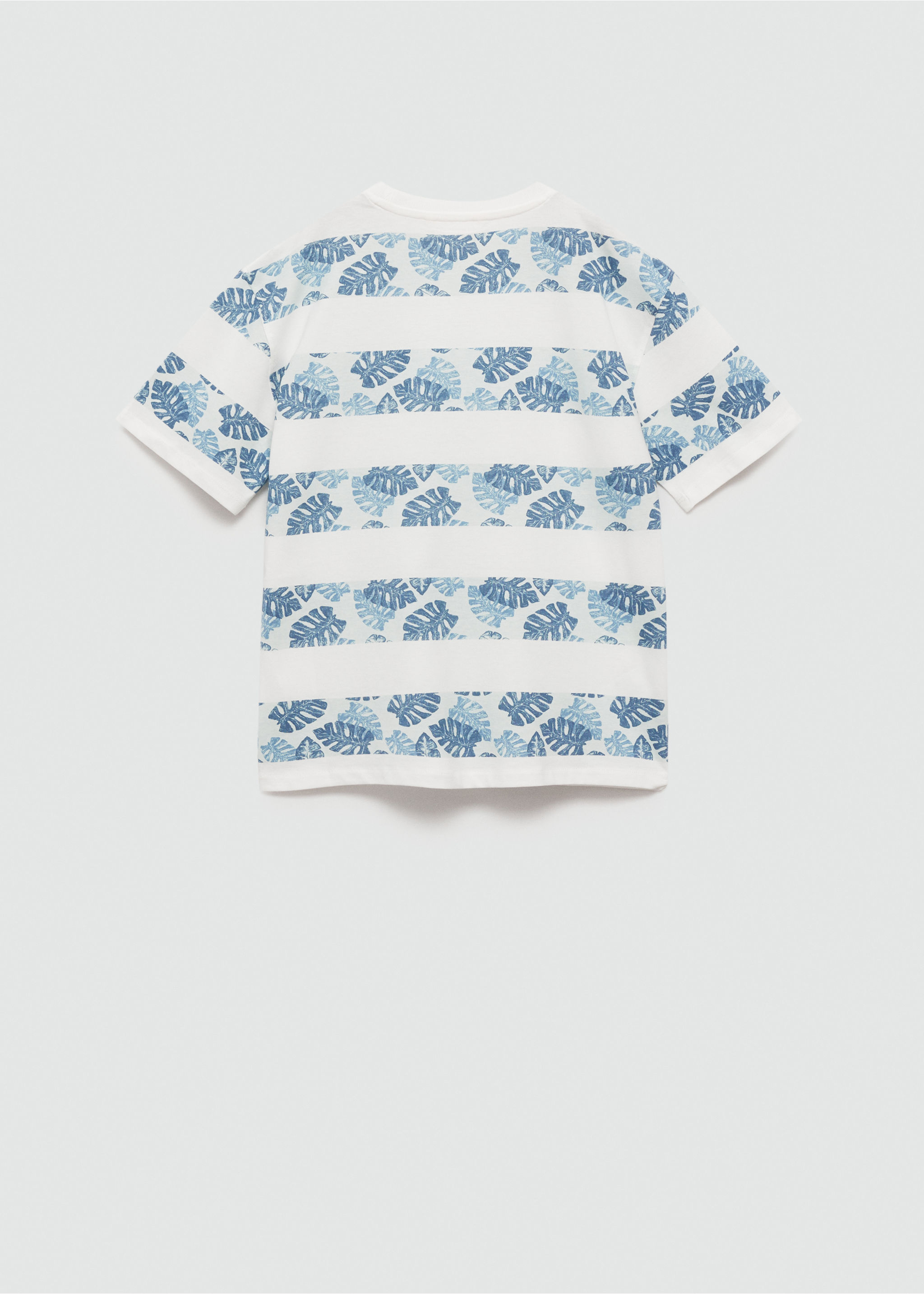 T-Shirt mit Blattaufdruck - Rückseite des Artikels