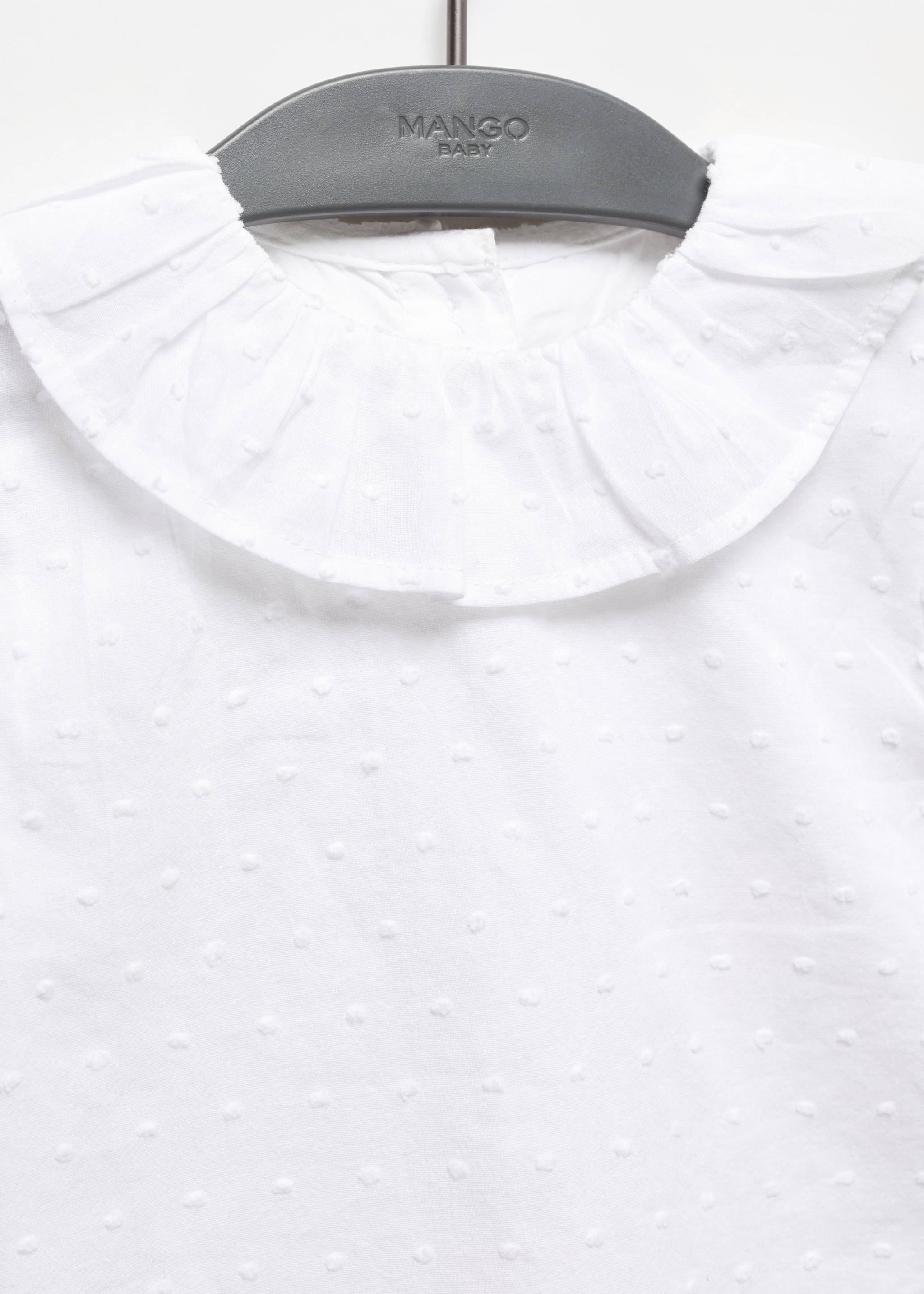 Baumwollbluse mit Plumetis-Design - Detail des Artikels 8
