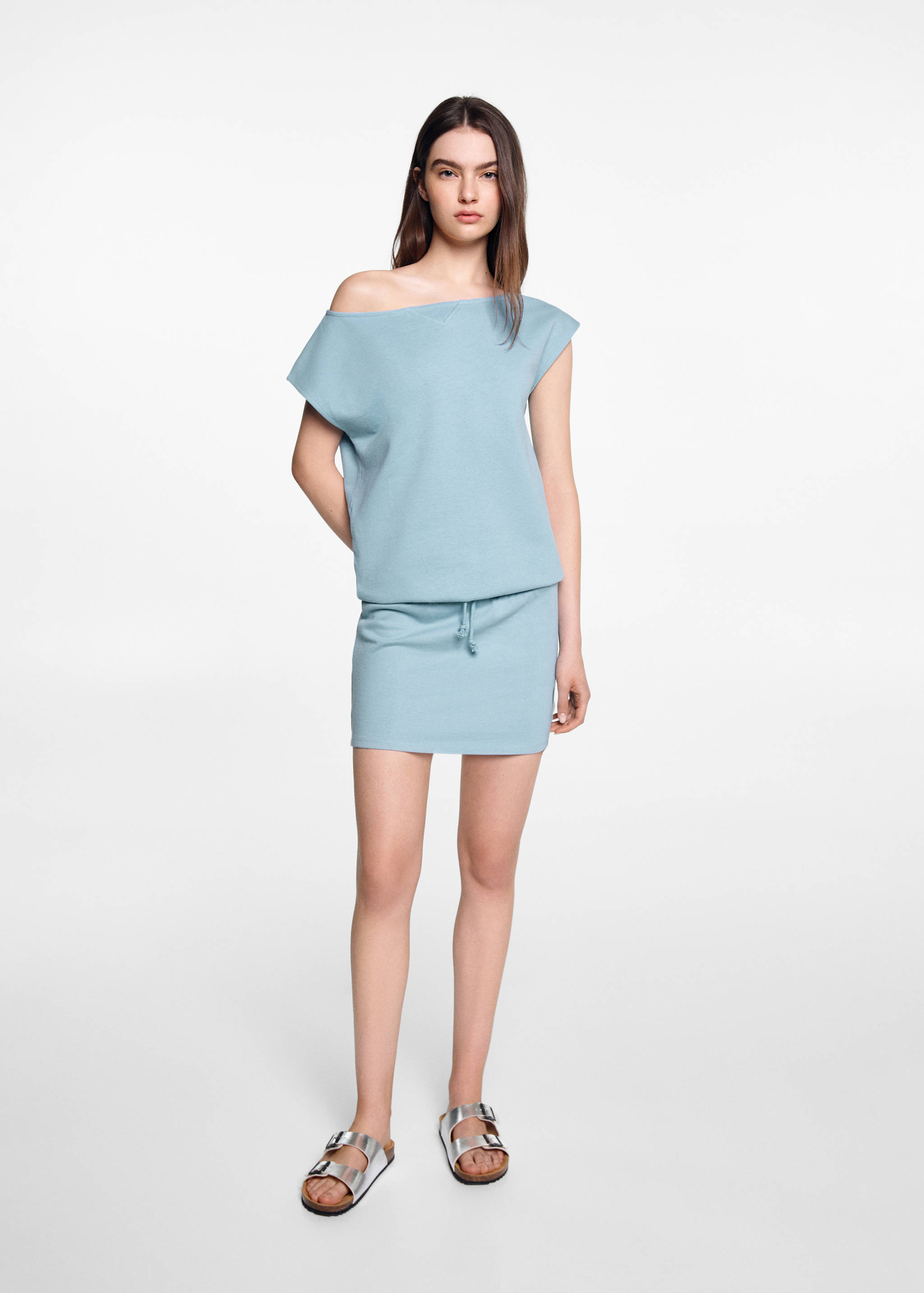 Robe coton taille élastique - Plan général