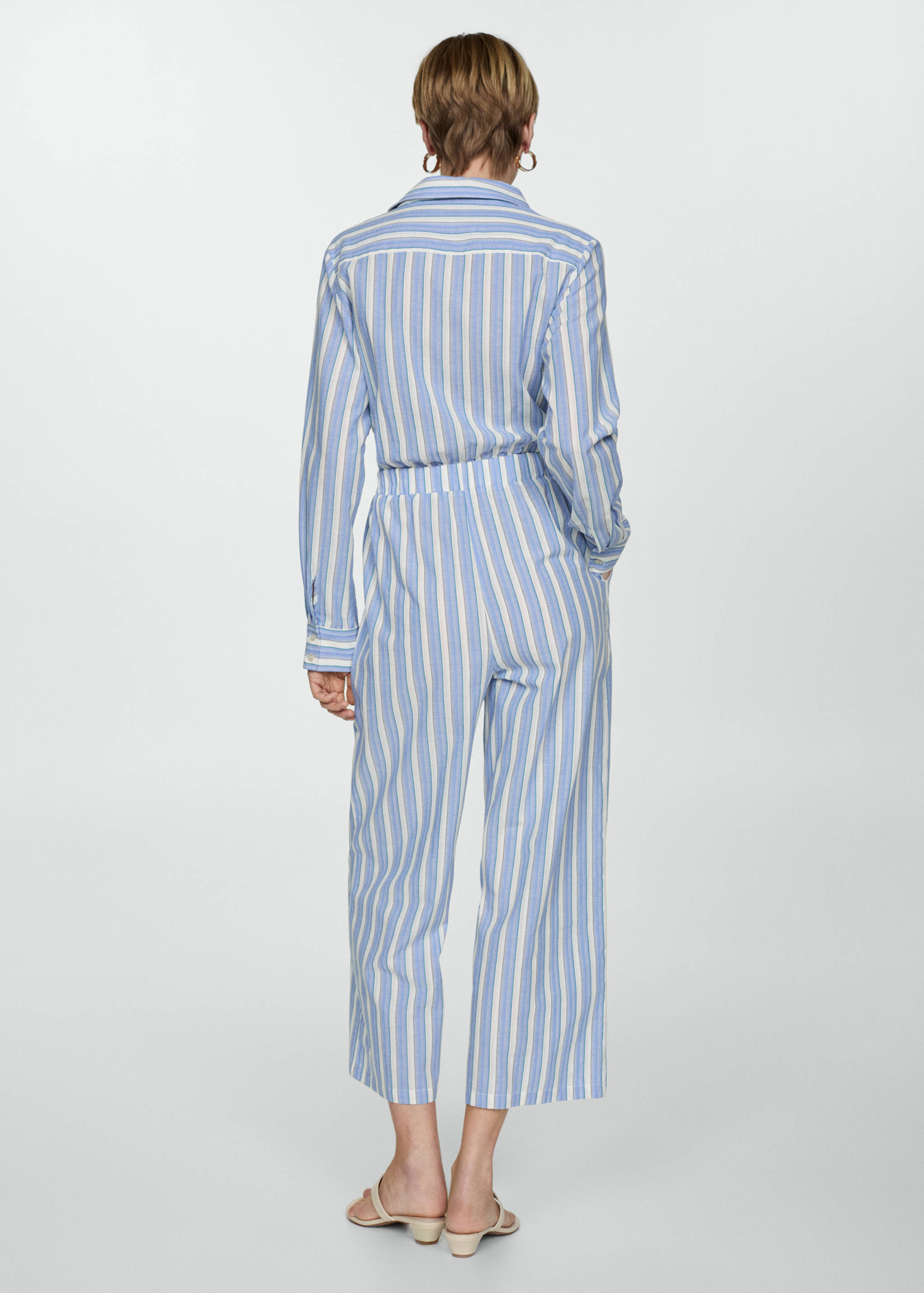 Striped shirt jumpsuit - Reverse of the article