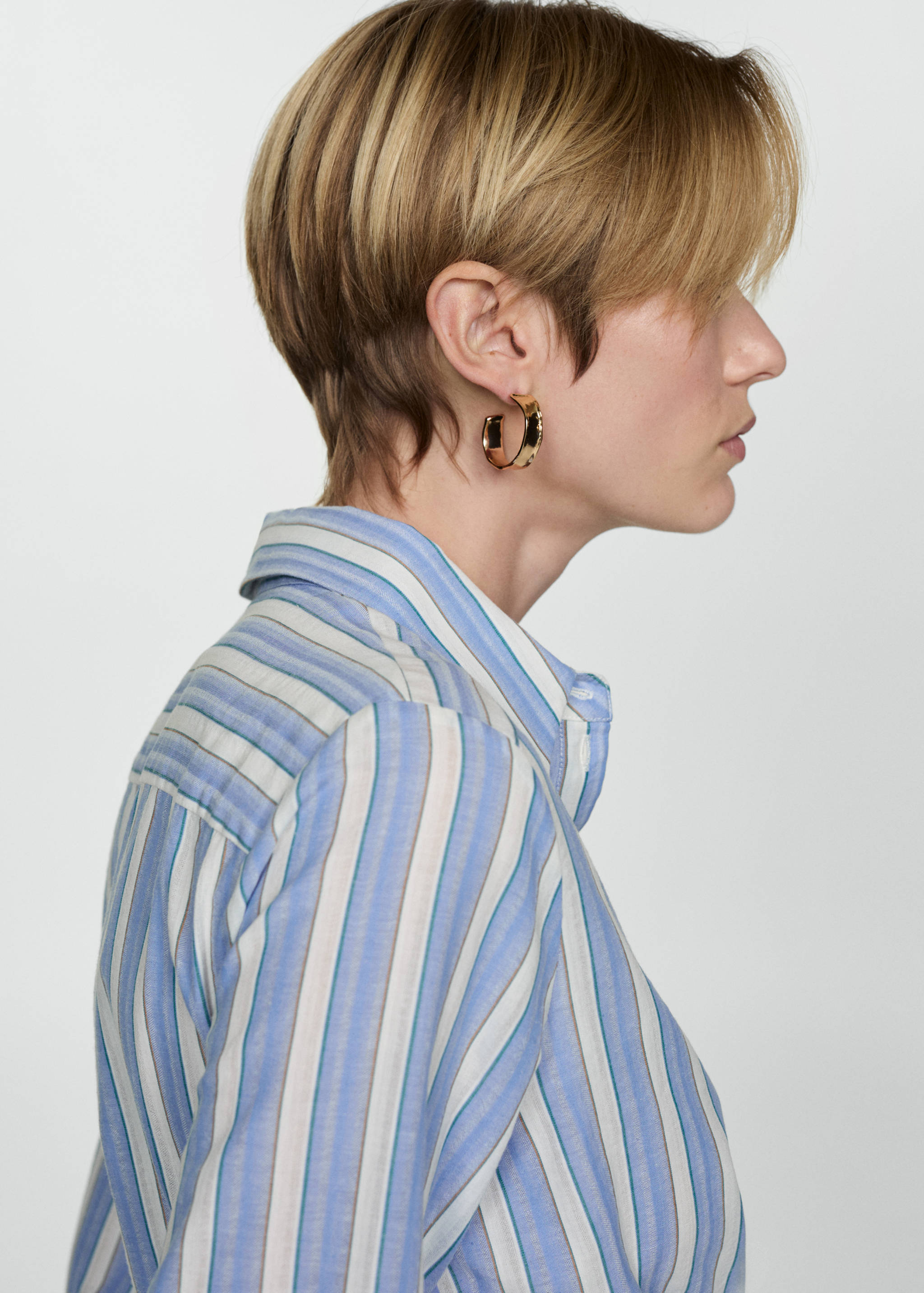 Striped shirt jumpsuit - Details of the article 1