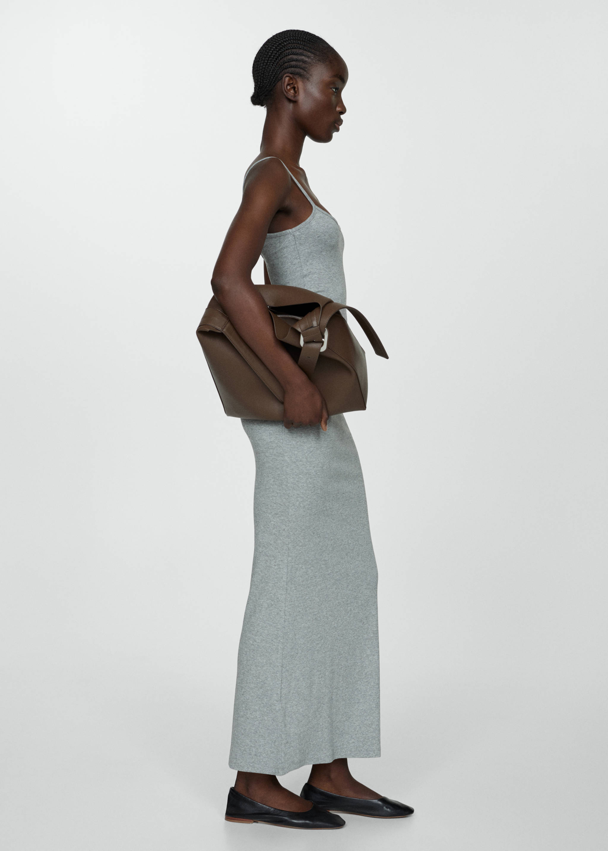 Knitted dress with straps - Details of the article 2