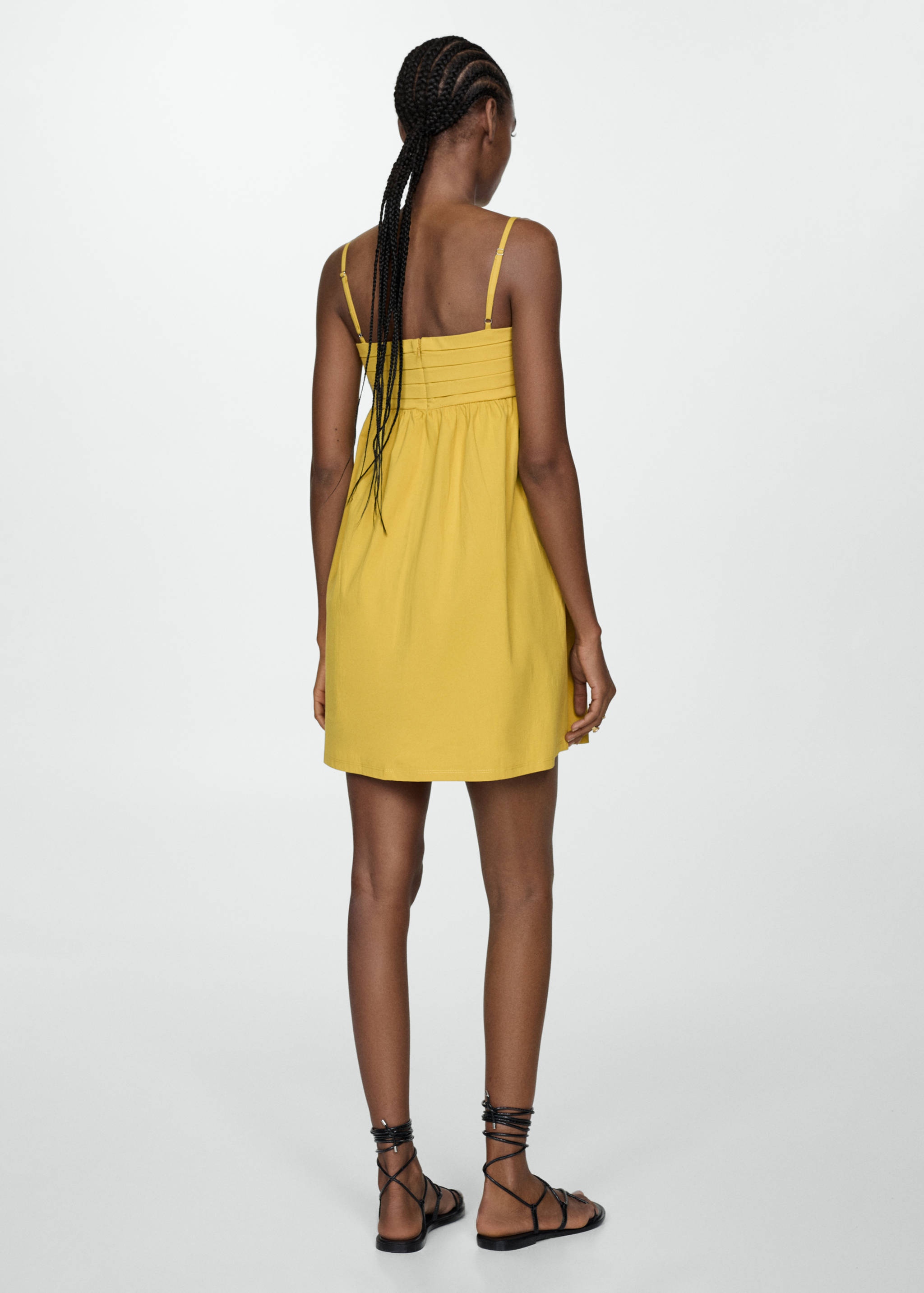 Draped neckline dress - Reverse of the article