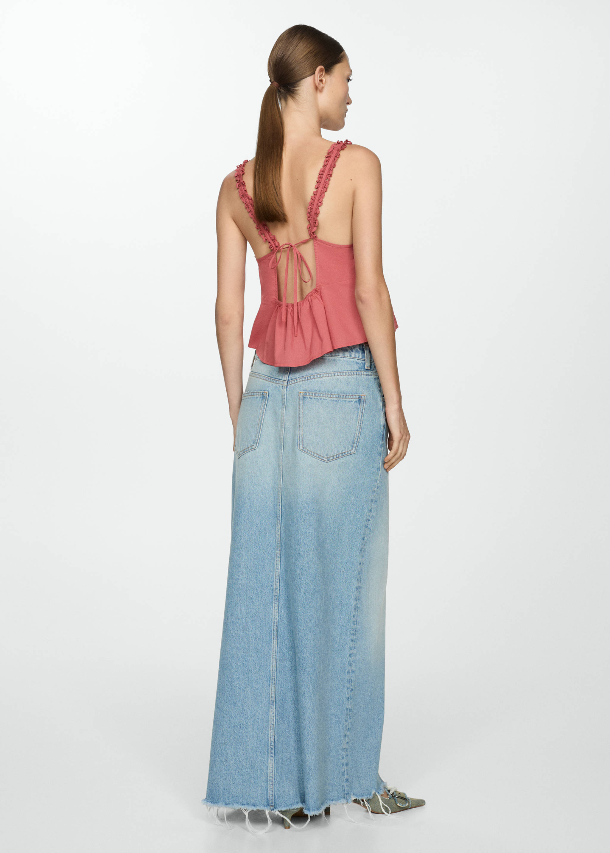 Top de alças bordado - Verso do artigo