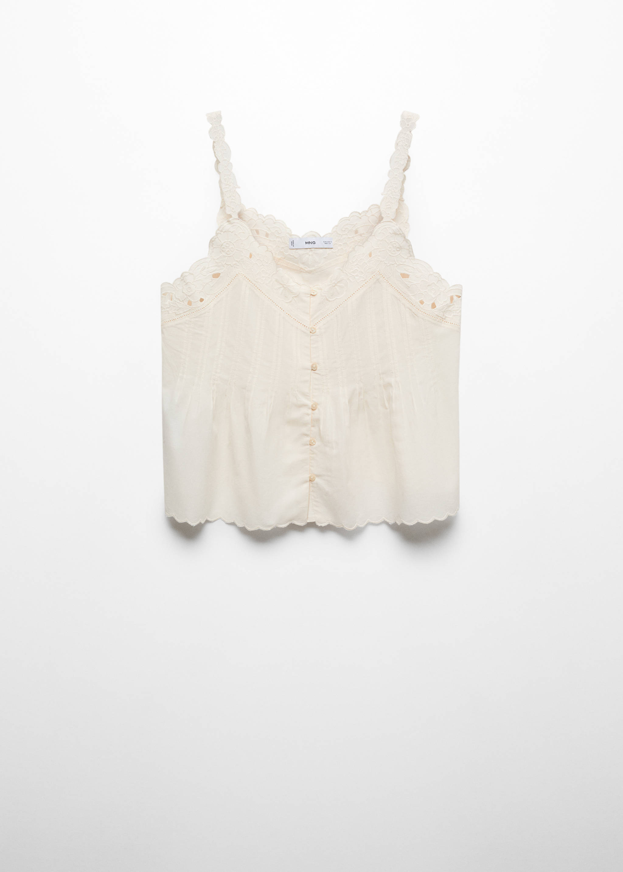Embroidered strap top - Article without model