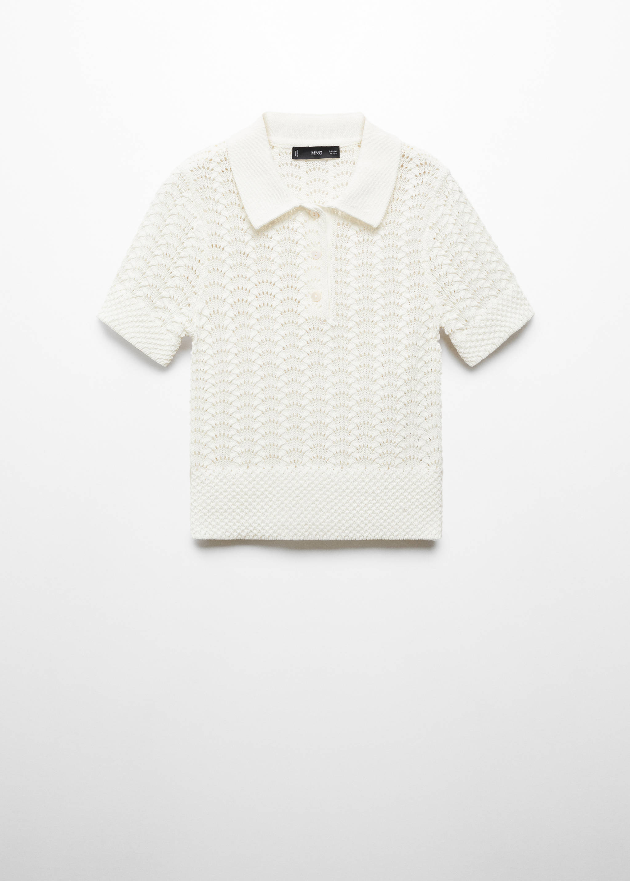 Jersey crochet cuello polo - Artículo sin modelo