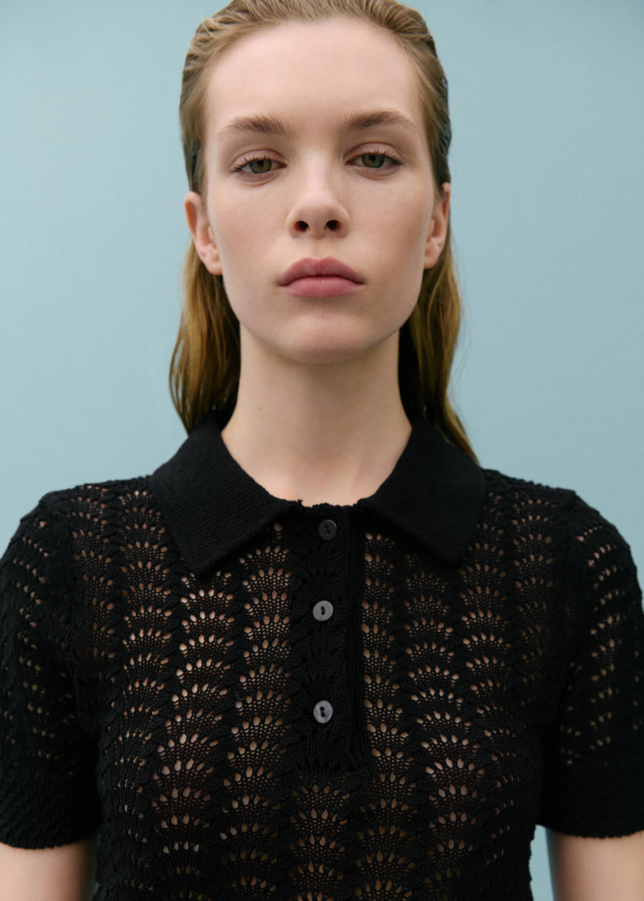 Jersey crochet cuello polo - Detalle del artículo 1