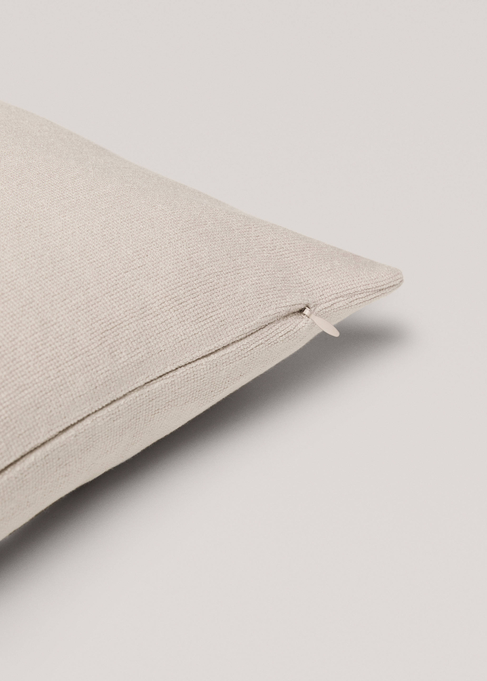 Funda de coixí cotó ris 30x50cm - Detall de l'article 1