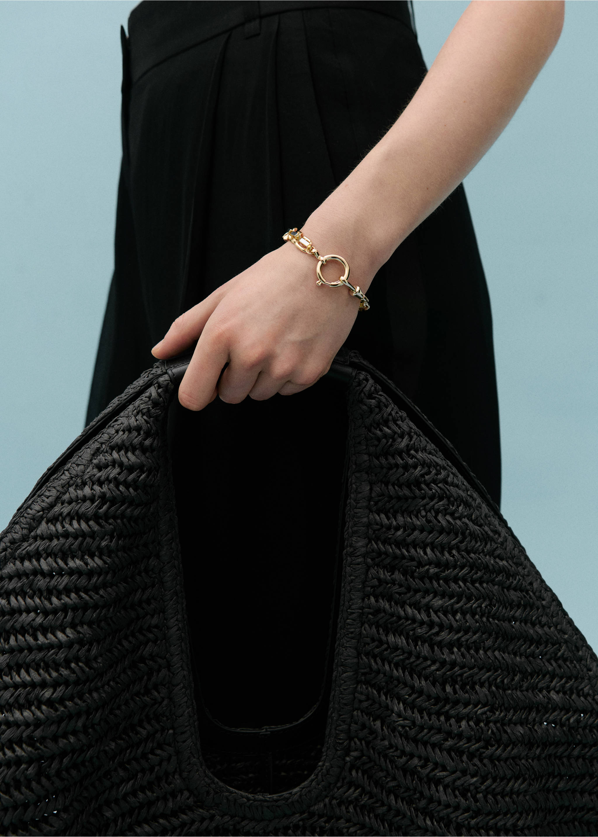 Mixed link bracelet - General plane, Gold. Ref: 67058654-00.