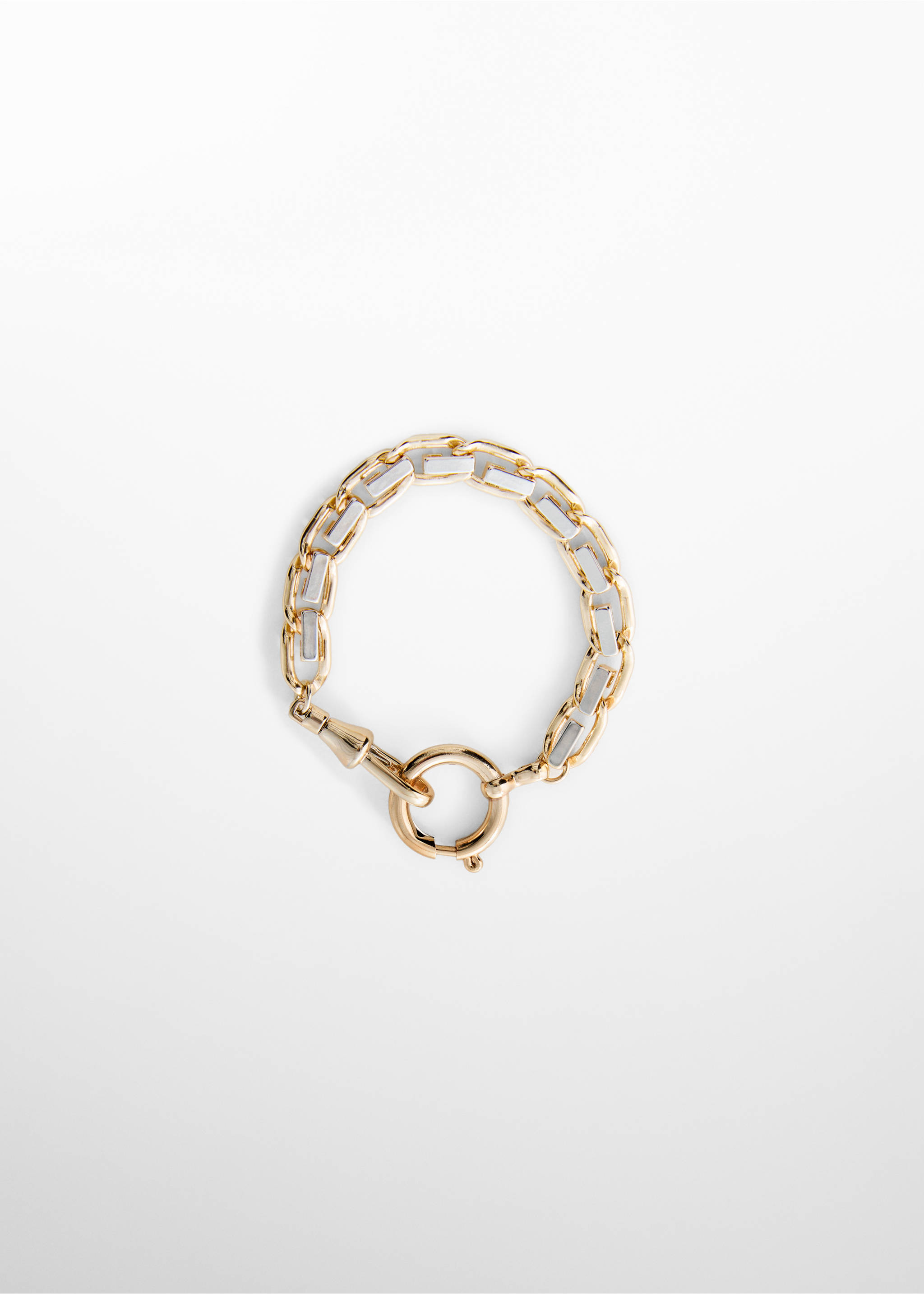 Mixed link bracelet - Article without model, Gold. Ref: 67058654-00.