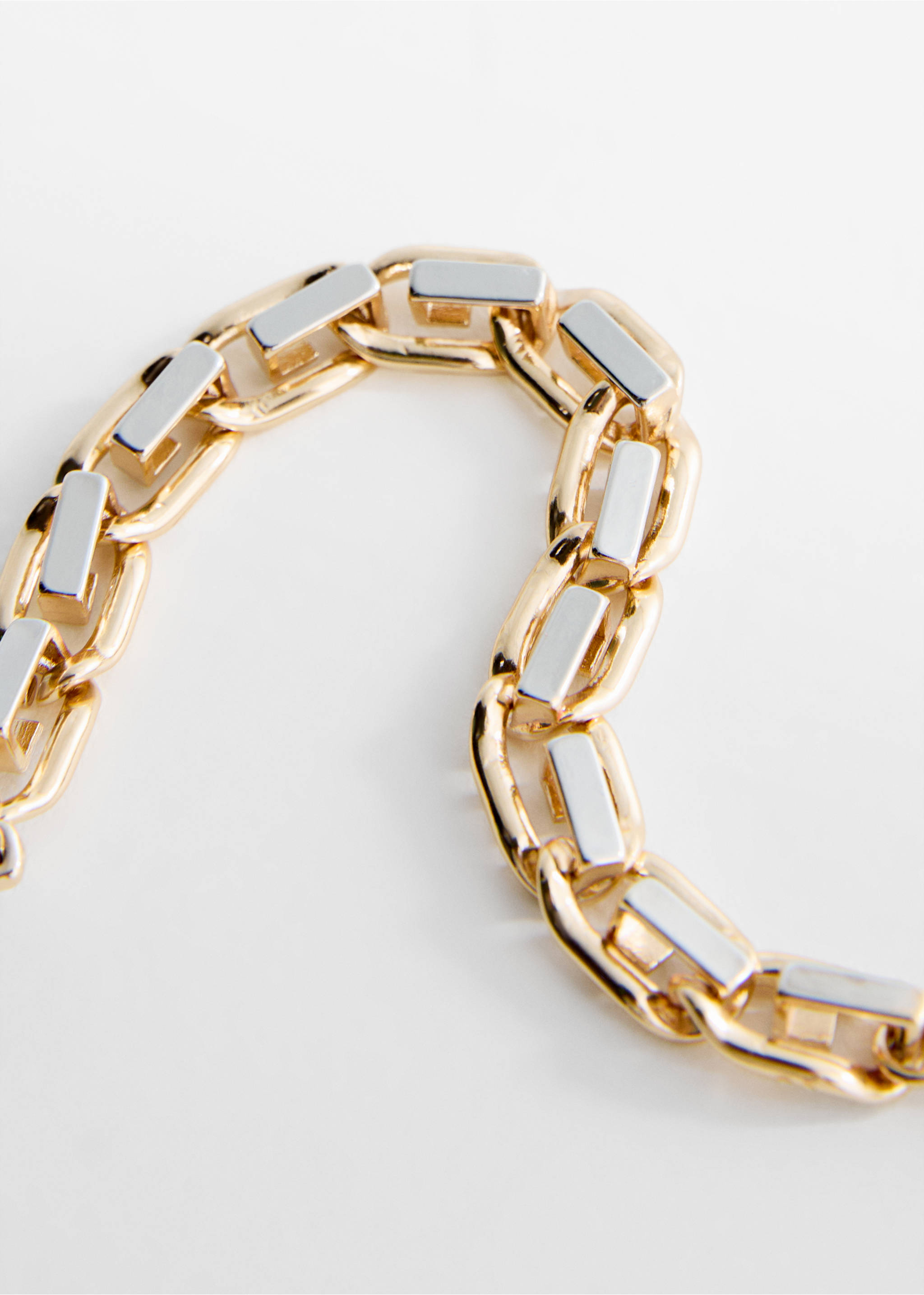Mixed link bracelet - Medium plane, Gold. Ref: 67058654-00.