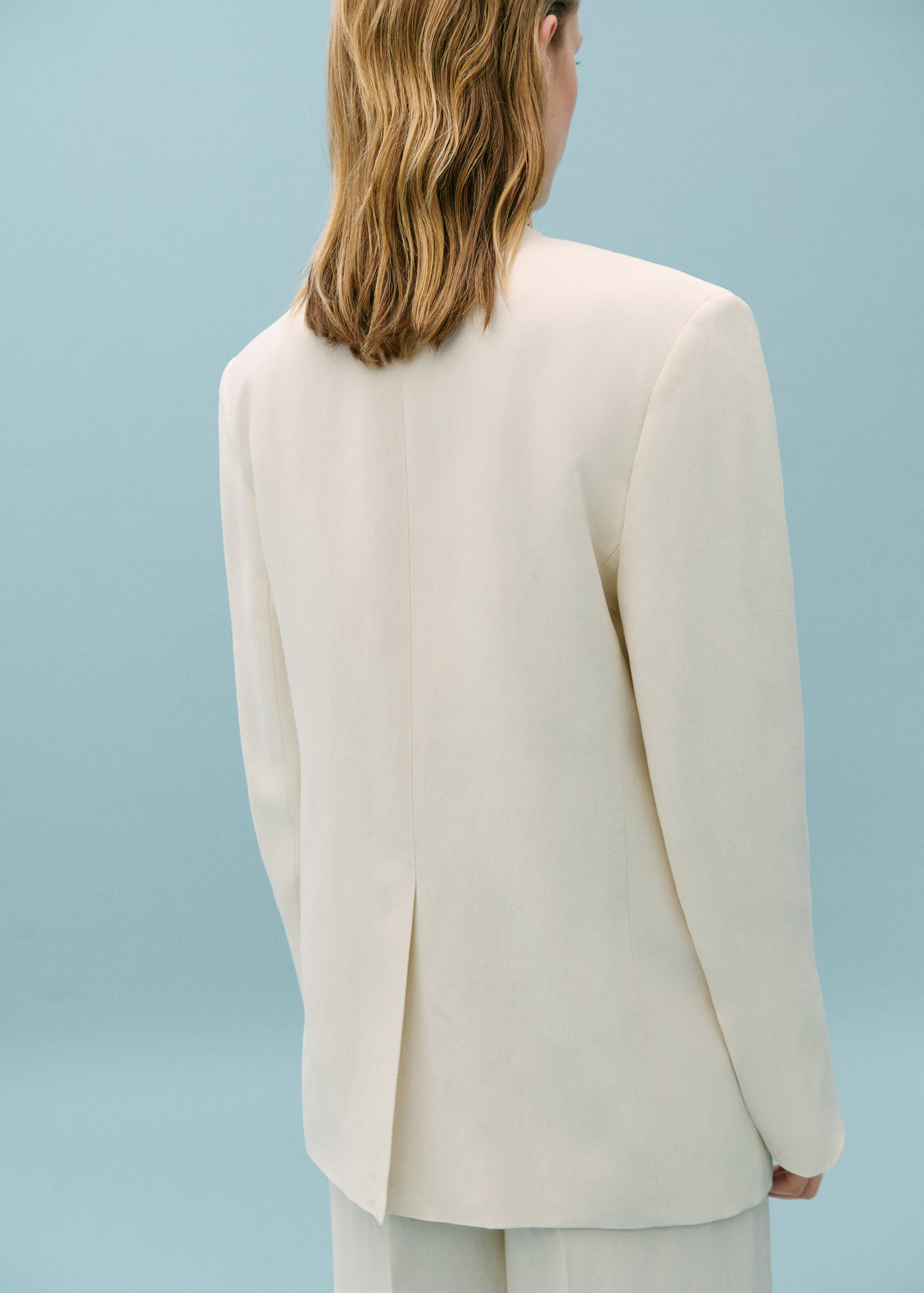 Suit blazer without lapels - Reverse of the article