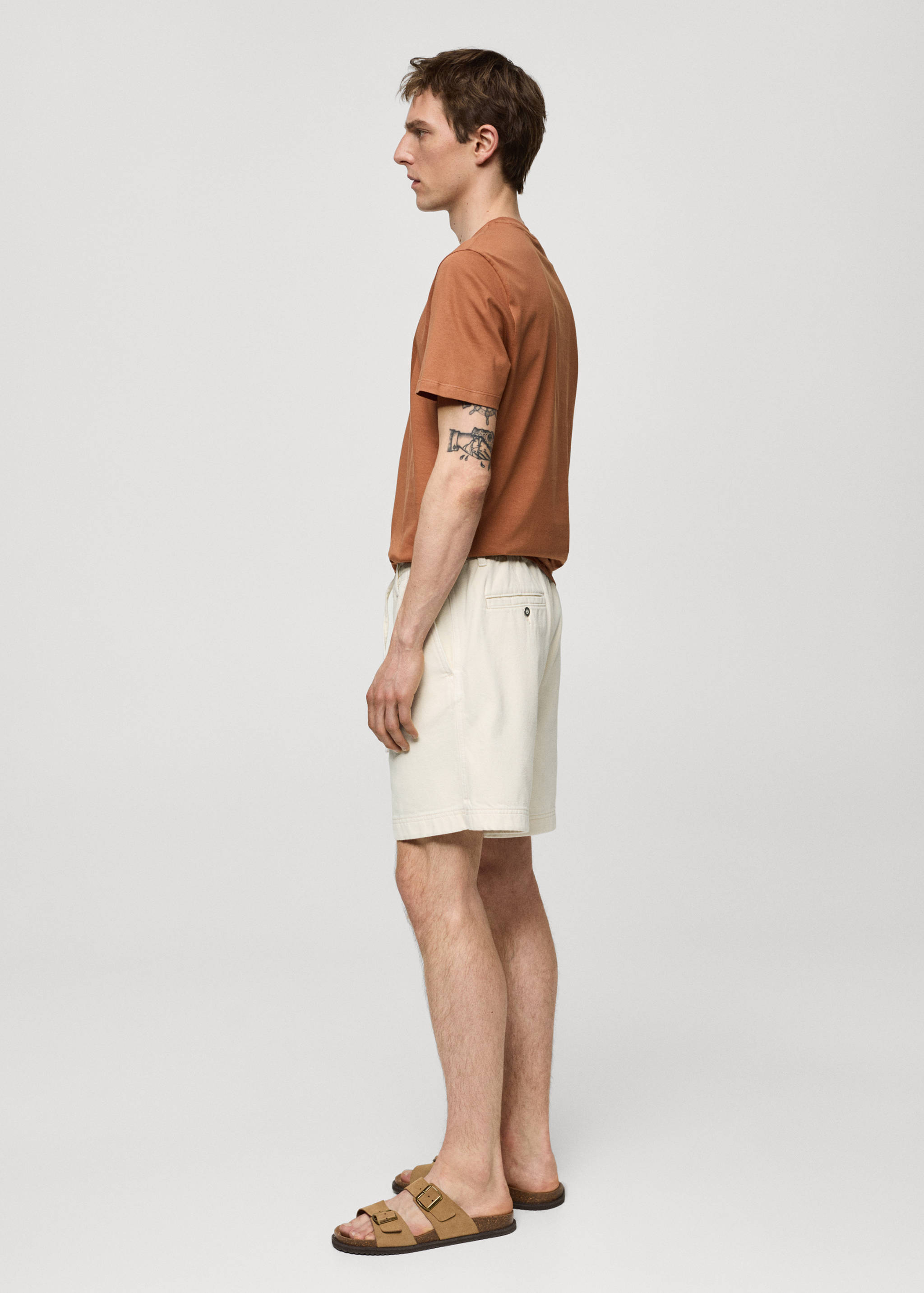 100% cotton bermuda shorts with drawstring - Details of the article 6