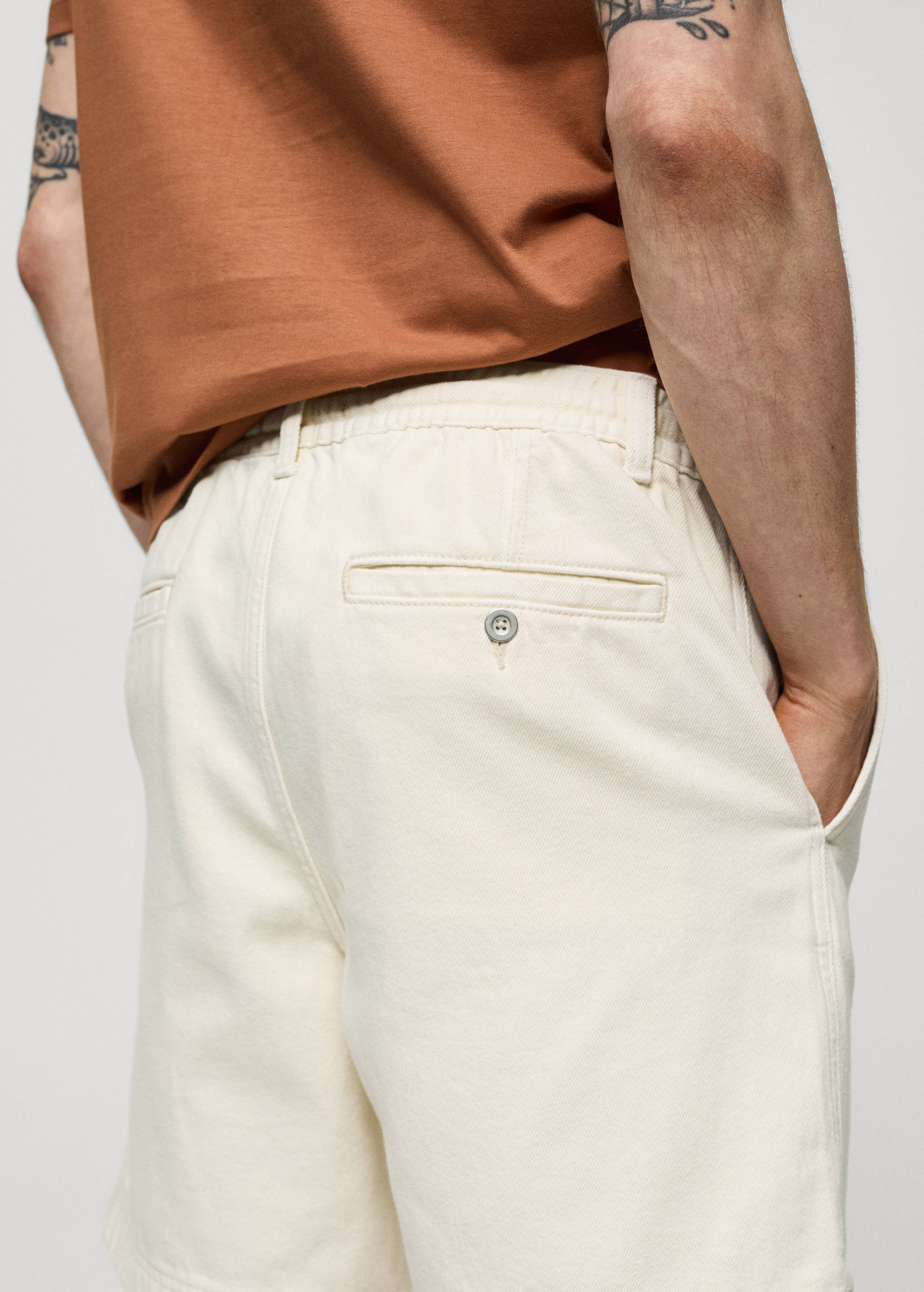 100% cotton bermuda shorts with drawstring - Details of the article 2