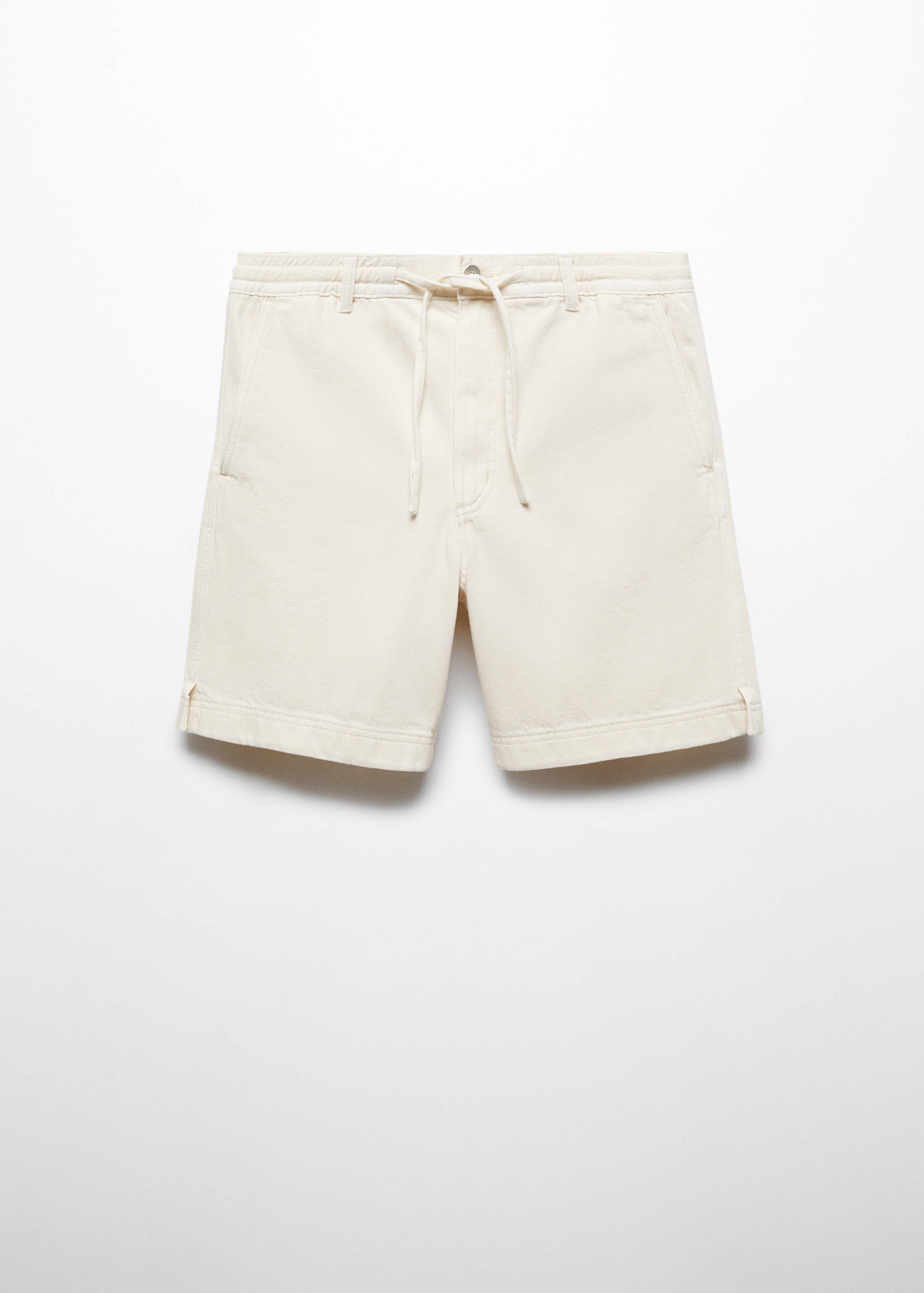 100% cotton bermuda shorts with drawstring - Article without model
