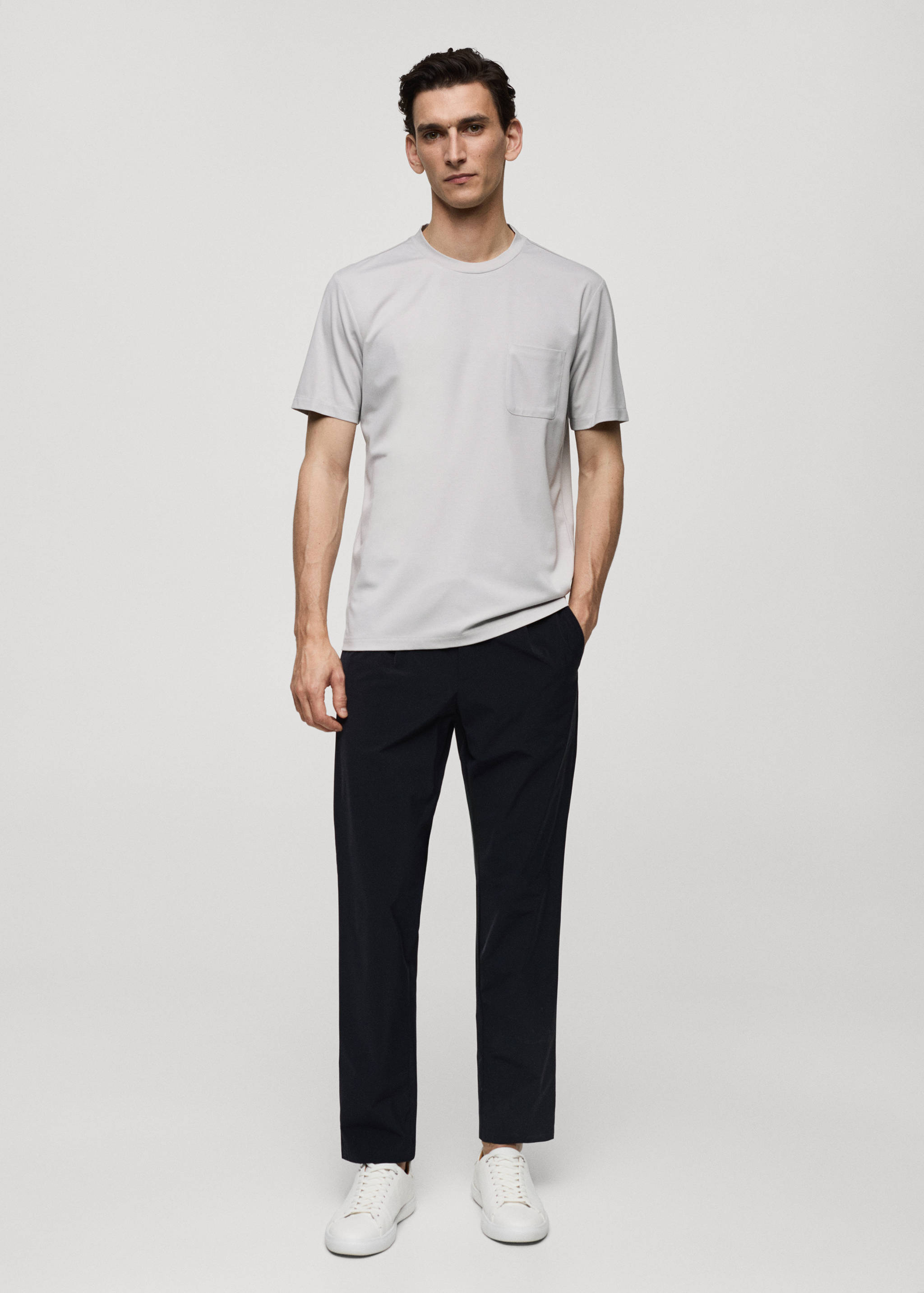 Slim fit t-shirt with pocket - General plane