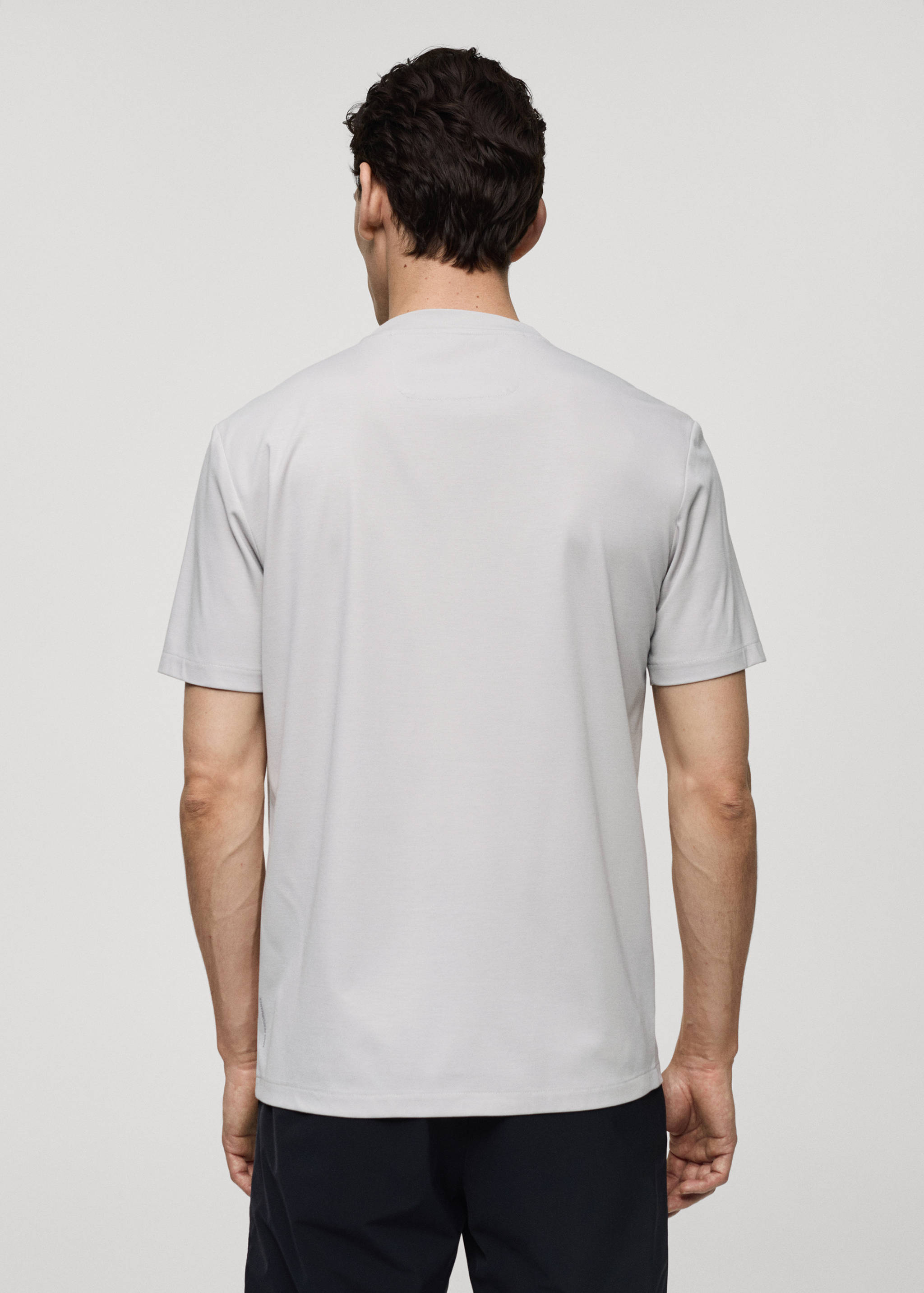 Slim fit t-shirt with pocket - Reverse of the article