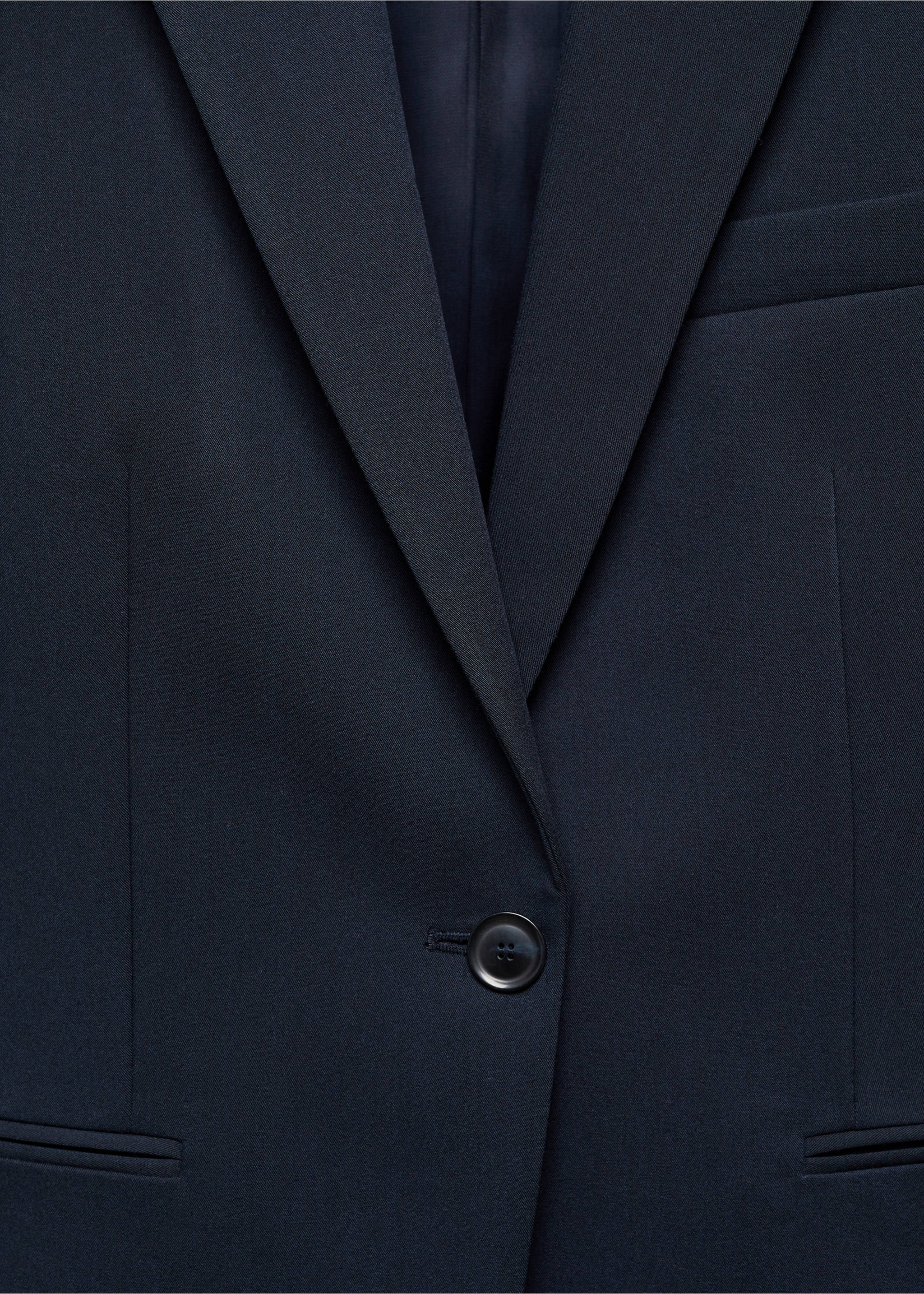 Fitted suit jacket - Details of the article 8, Dark Navy. Ref: 67059404-00.