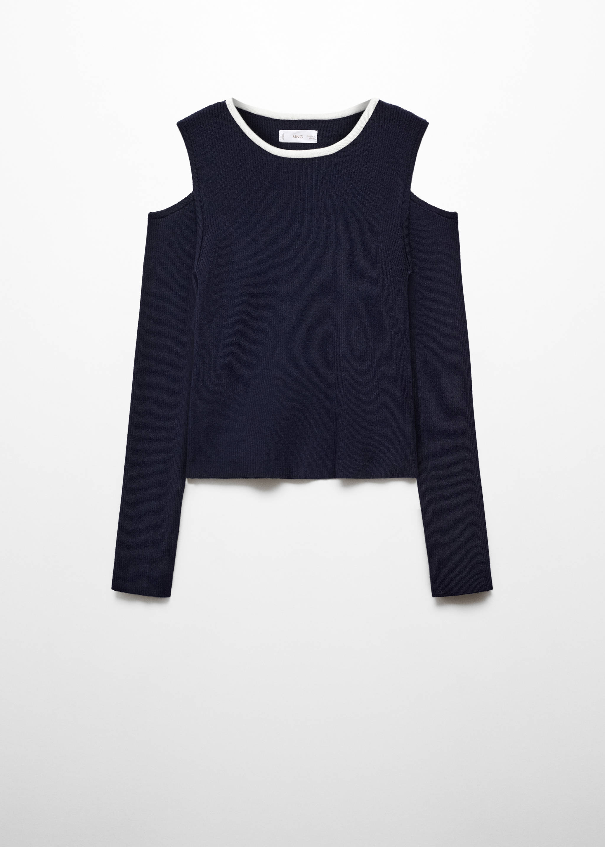 Ribbed sweater with slits - Article without model