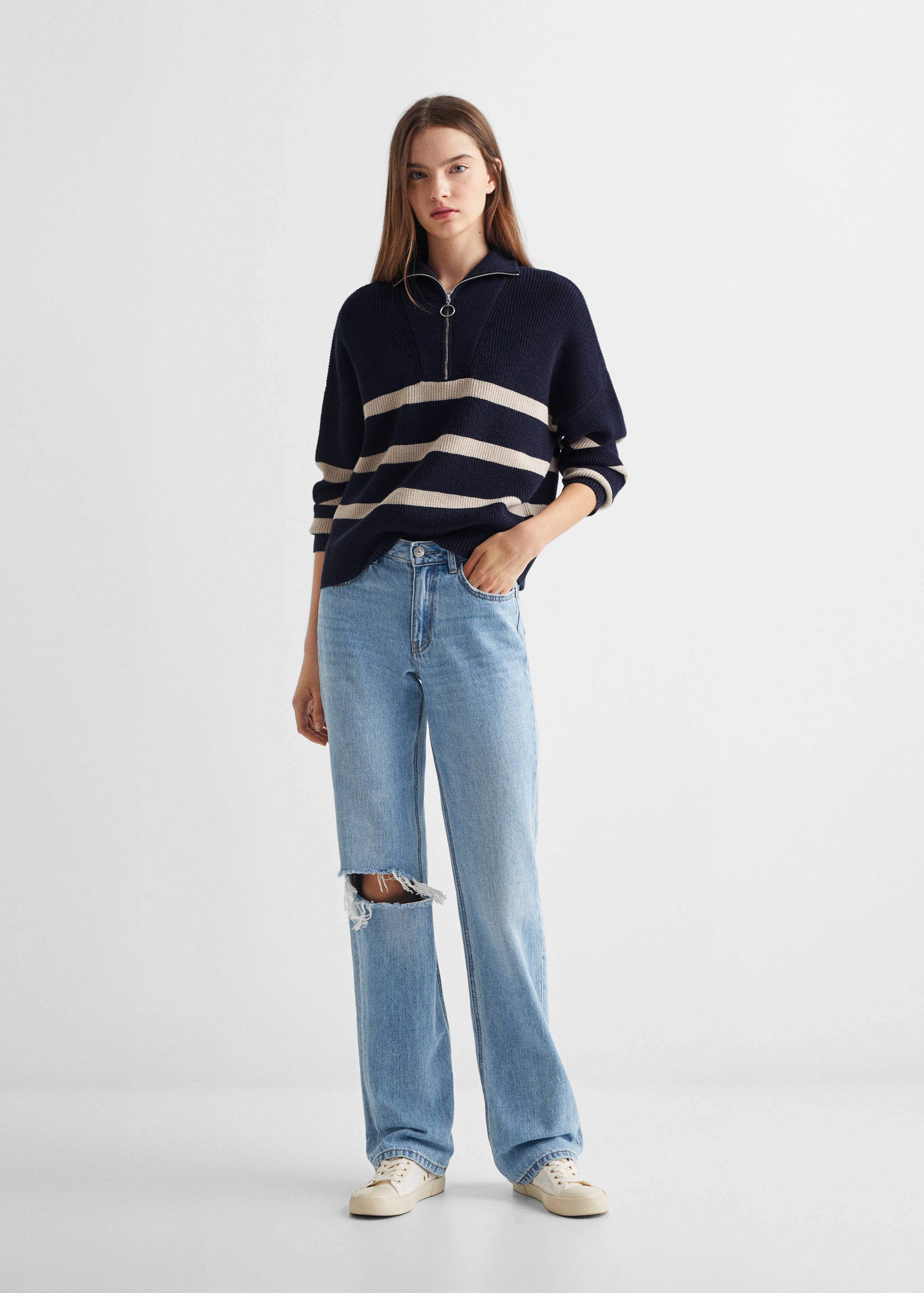 Zip knit sweater - General plane