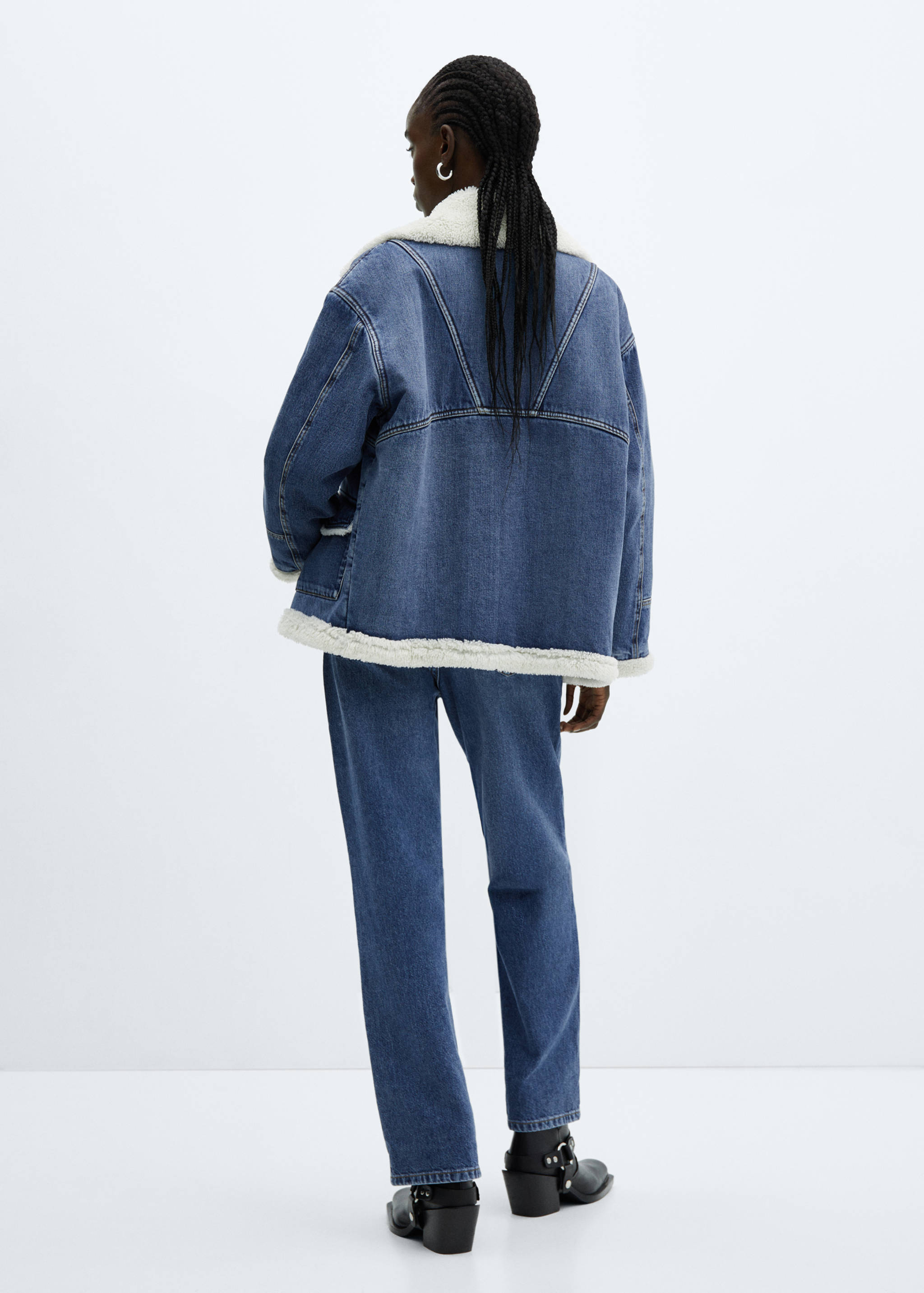 Oversized shearling-effect jacket - Reverse of the article