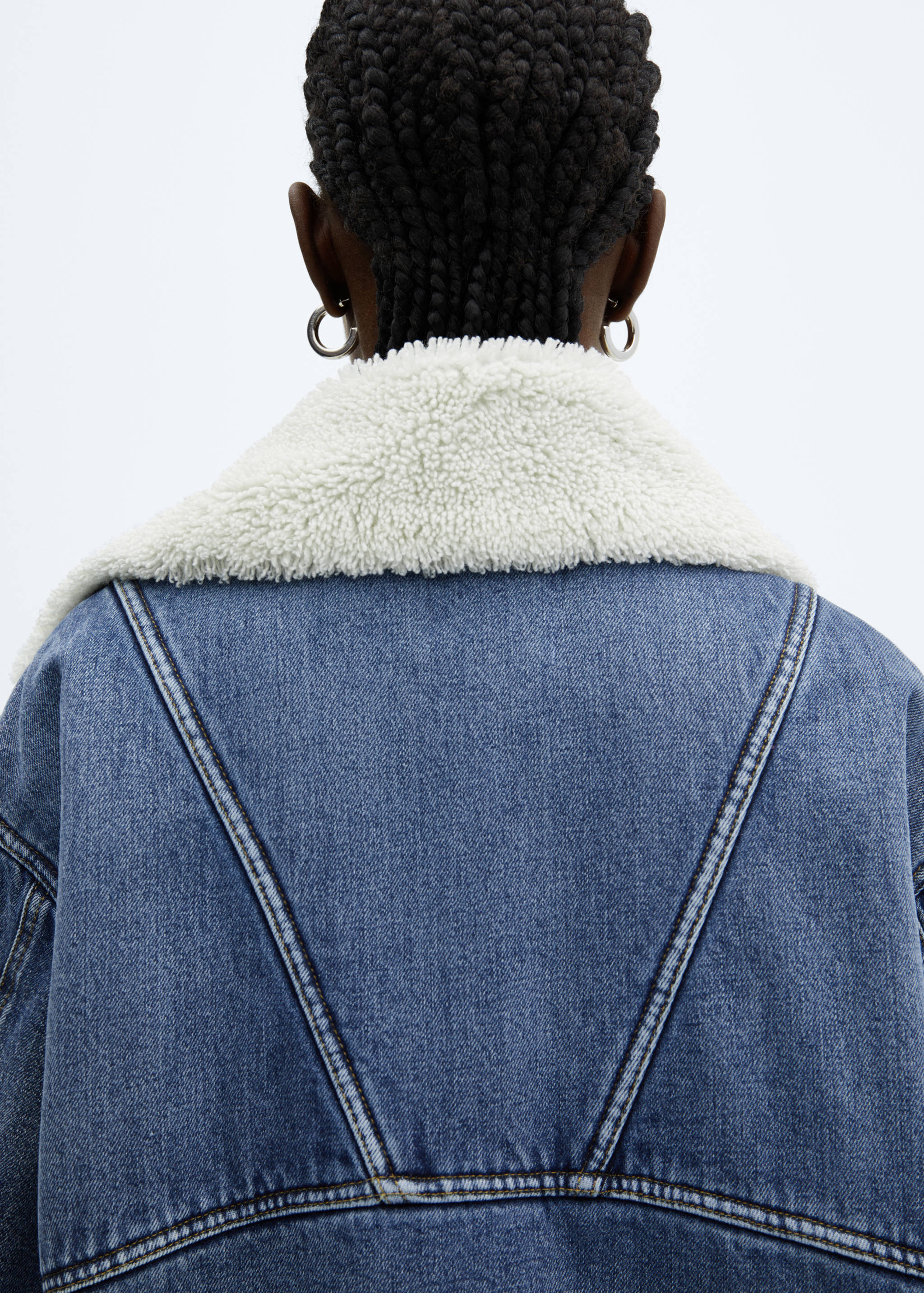 Oversized shearling-effect jacket - Details of the article 6