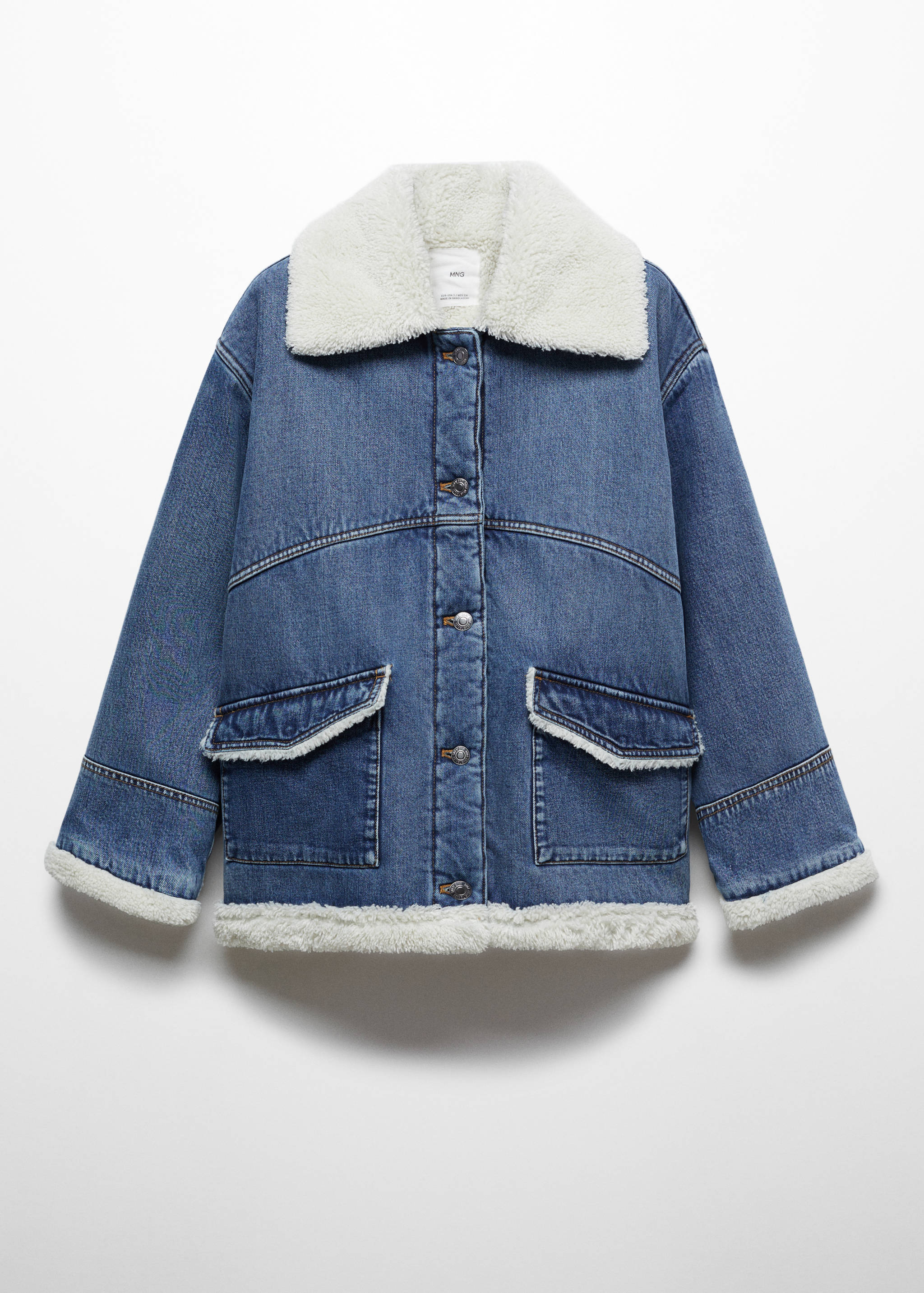 Oversized shearling-effect jacket - Article without model