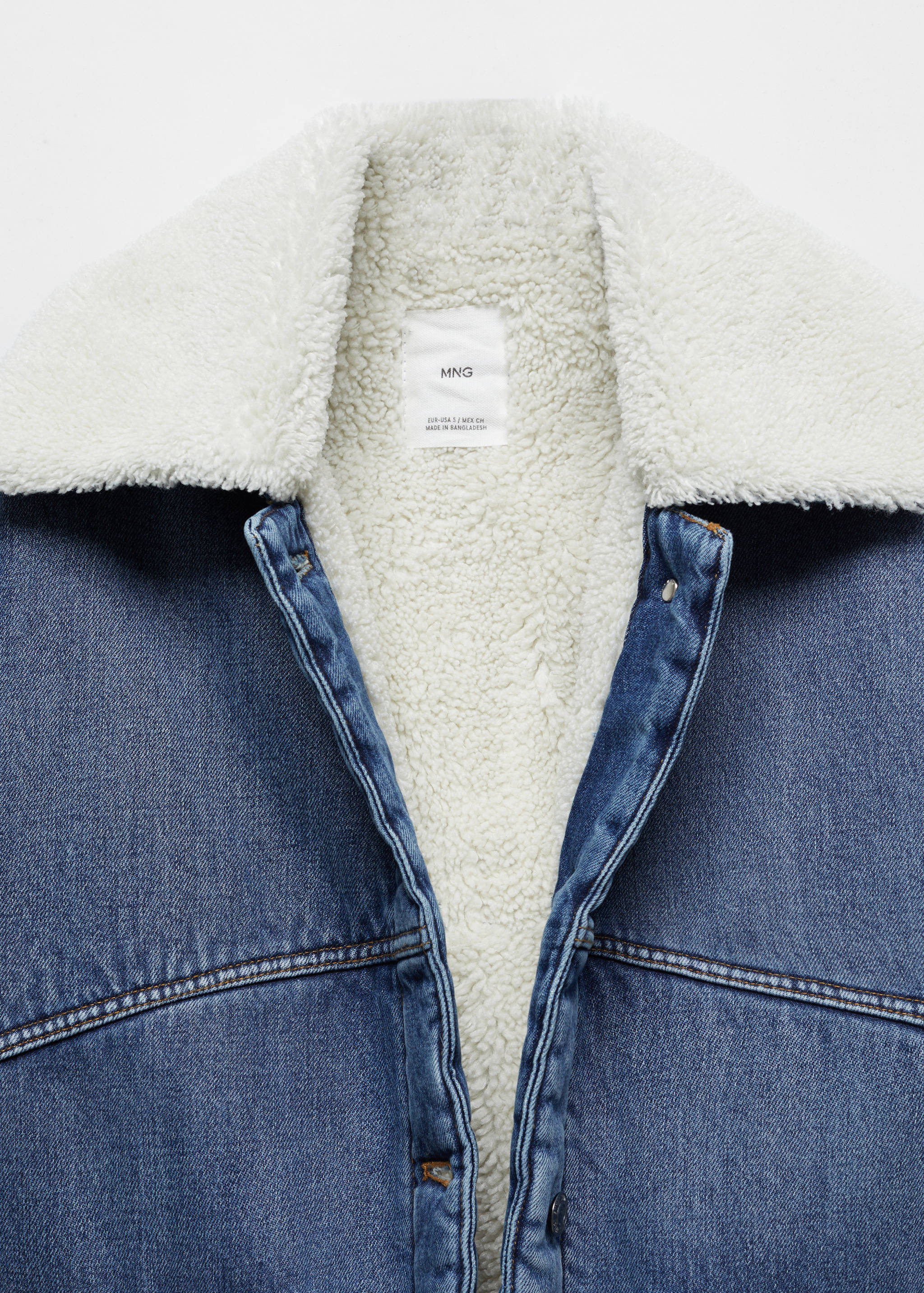 Oversized shearling-effect jacket - Details of the article 8