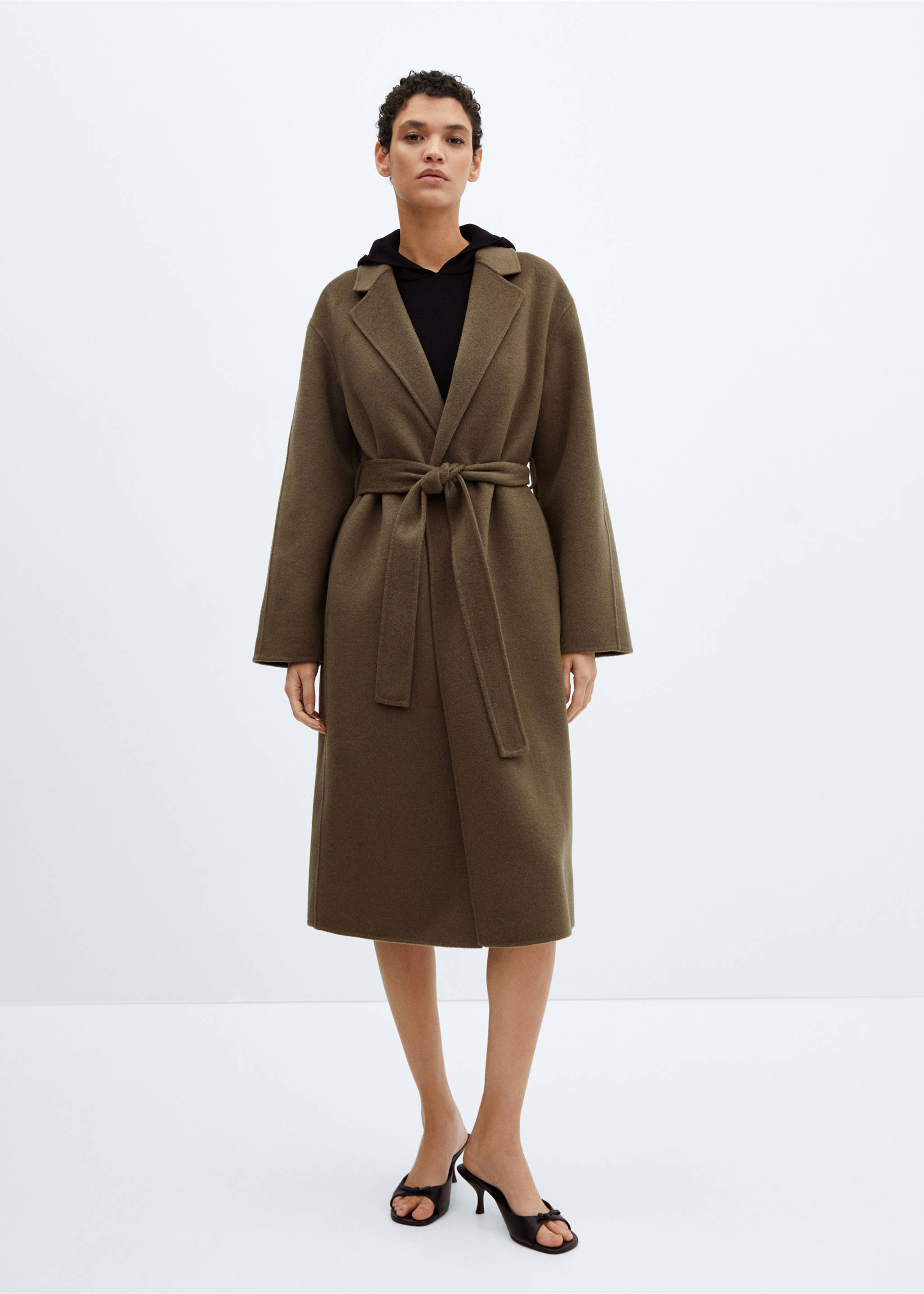 Belt handmade coat - General plane, Khaki. Ref: 67060444-00.
