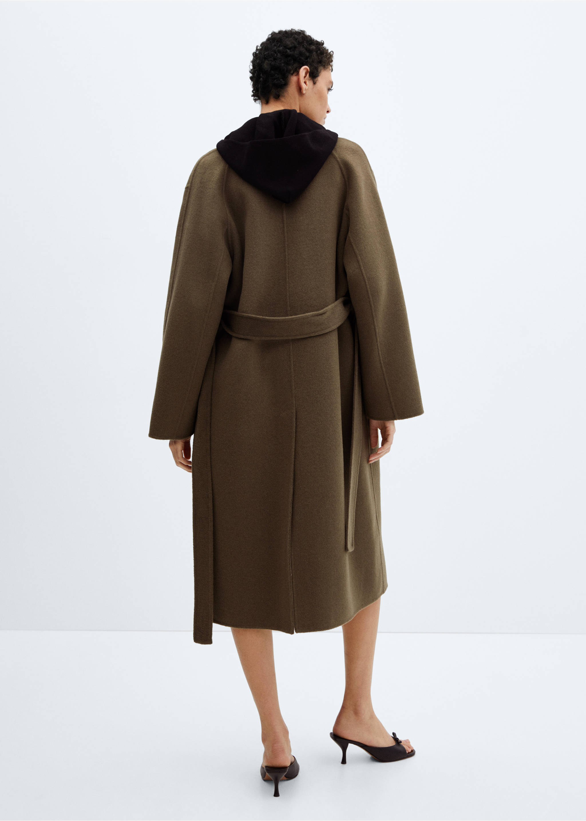Belt handmade coat - Reverse of the article, Khaki. Ref: 67060444-00.