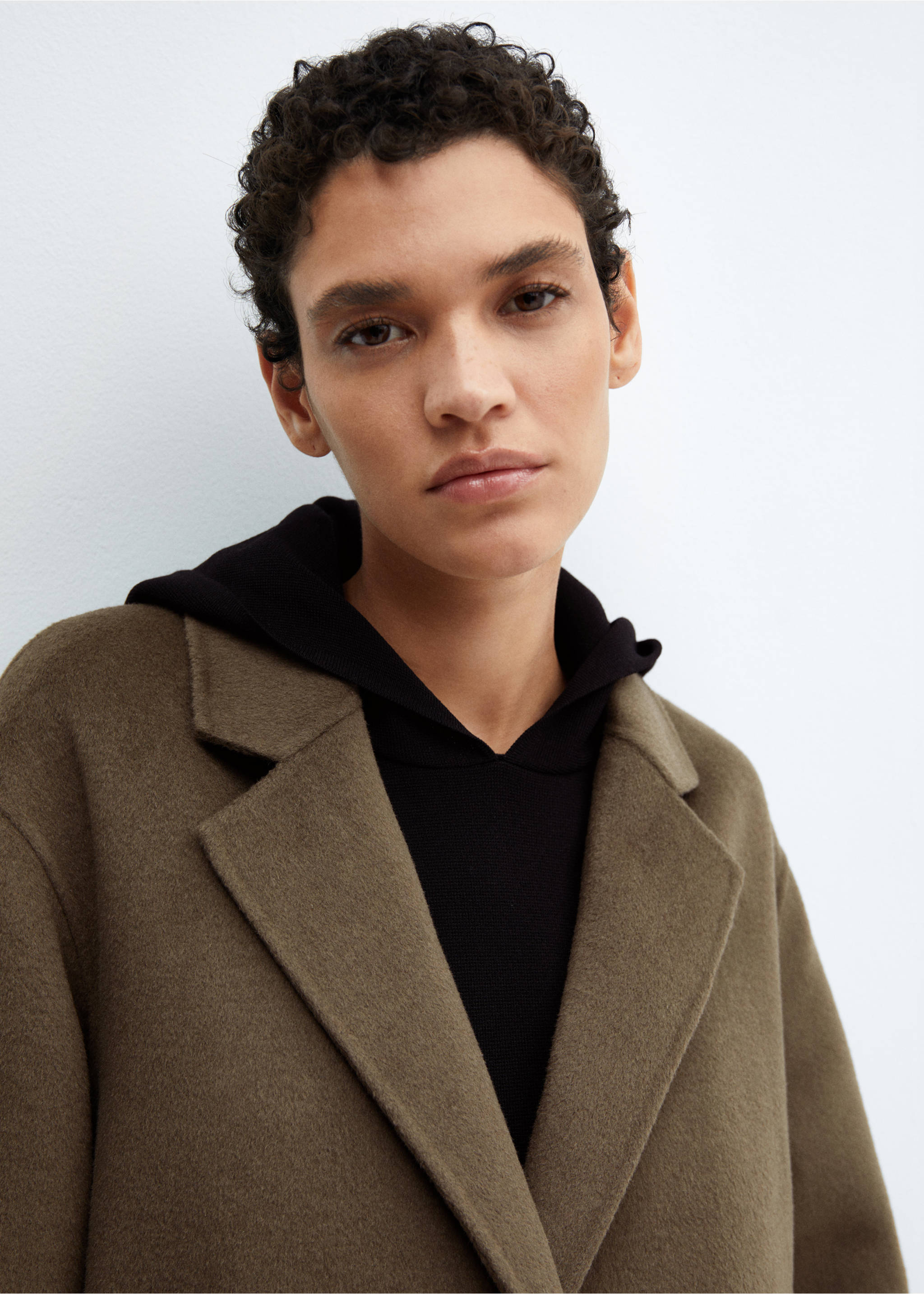 Belt handmade coat - Details of the article 1, Khaki. Ref: 67060444-00.
