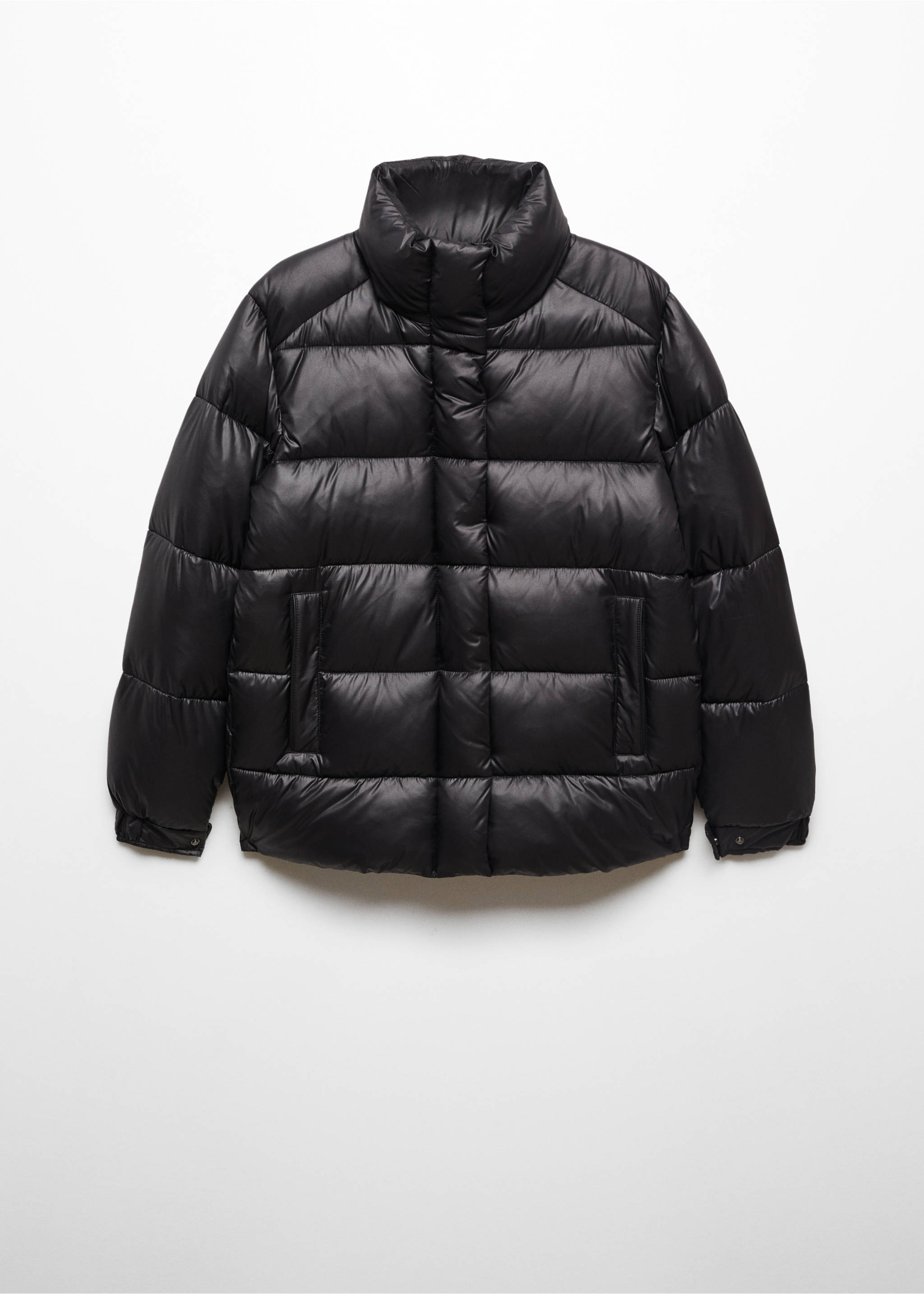 Water-repellent puffer coat - Article without model, Black. Ref: 67060446-00.